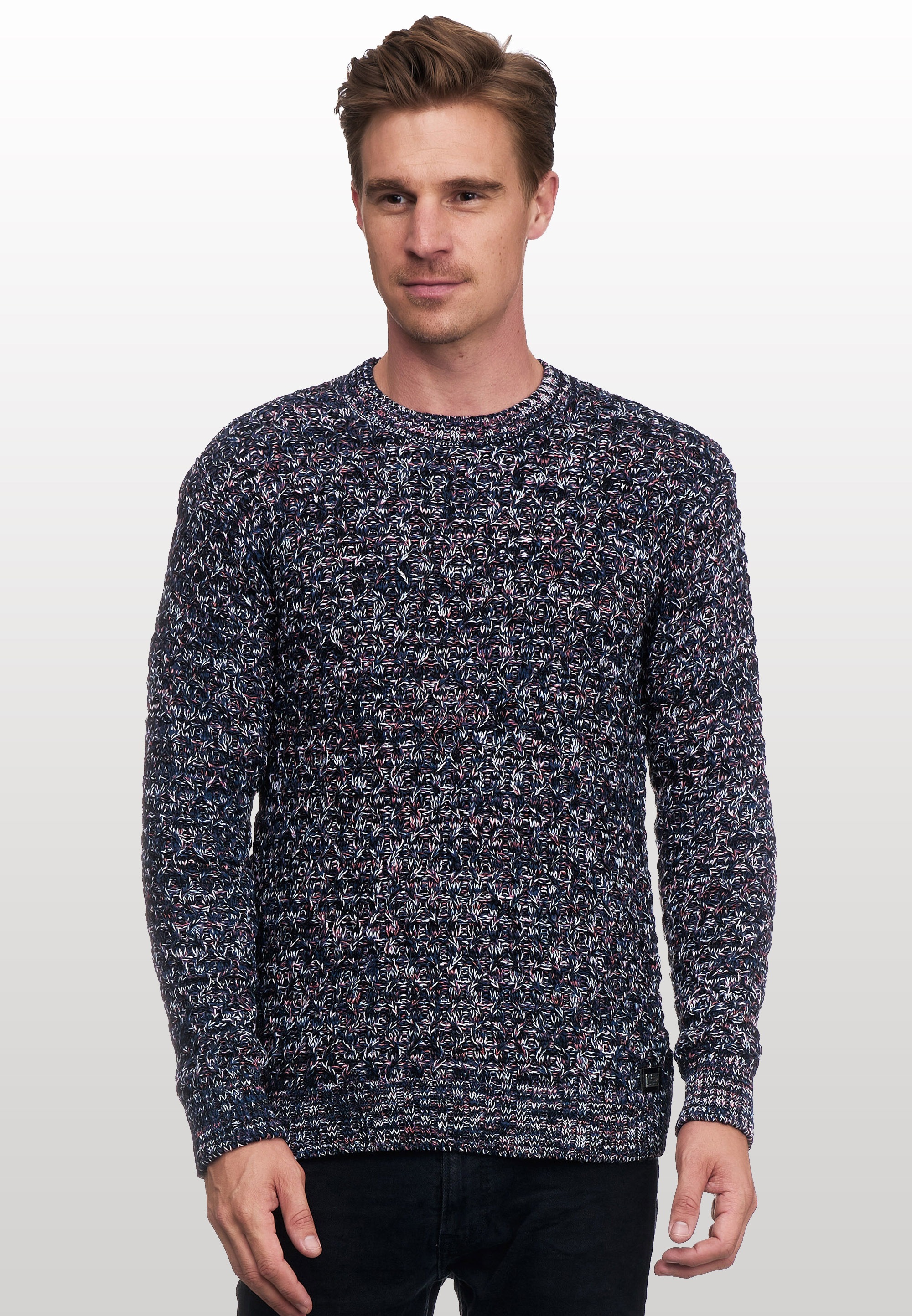 Rusty Neal Strickpullover, mit elegantem Rundhalsausschnitt
