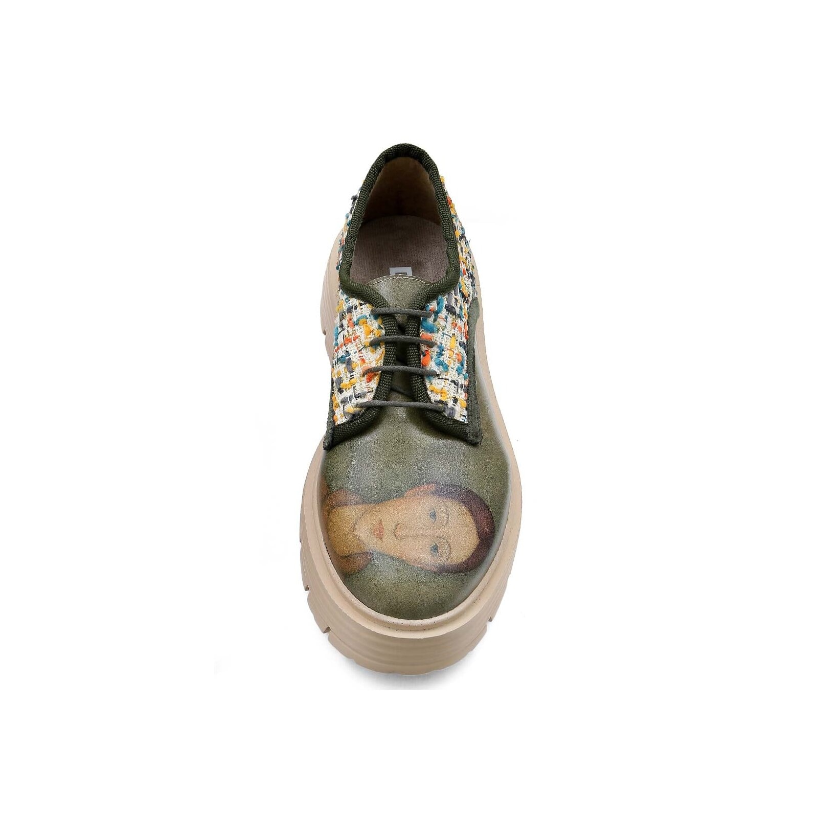 DOGO Ballerina »Brooklyn Painting-Of-A-Lady Damen Halbschuhe«, Handgefertigt