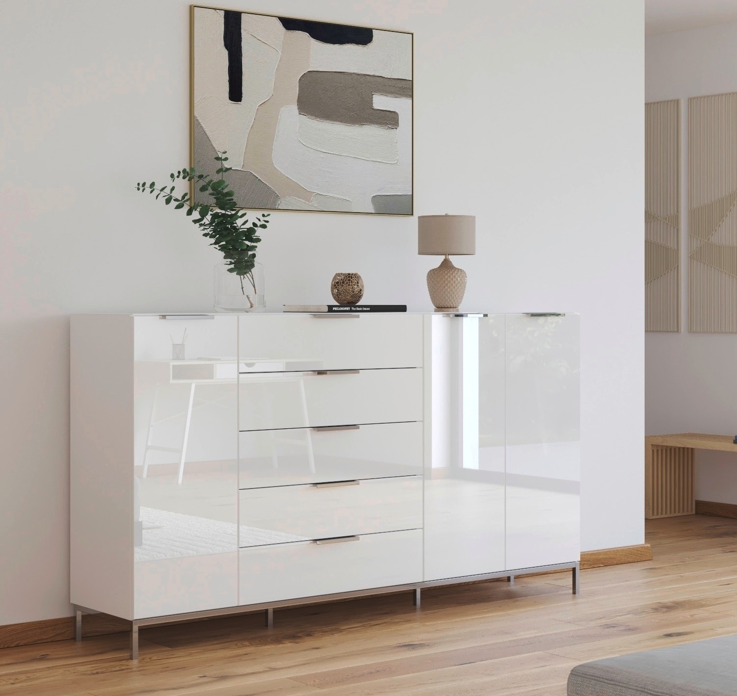 rauch Kombikommode "Kommode Türkommode Sideboard Kombikommode FLIPP mit Gla günstig online kaufen