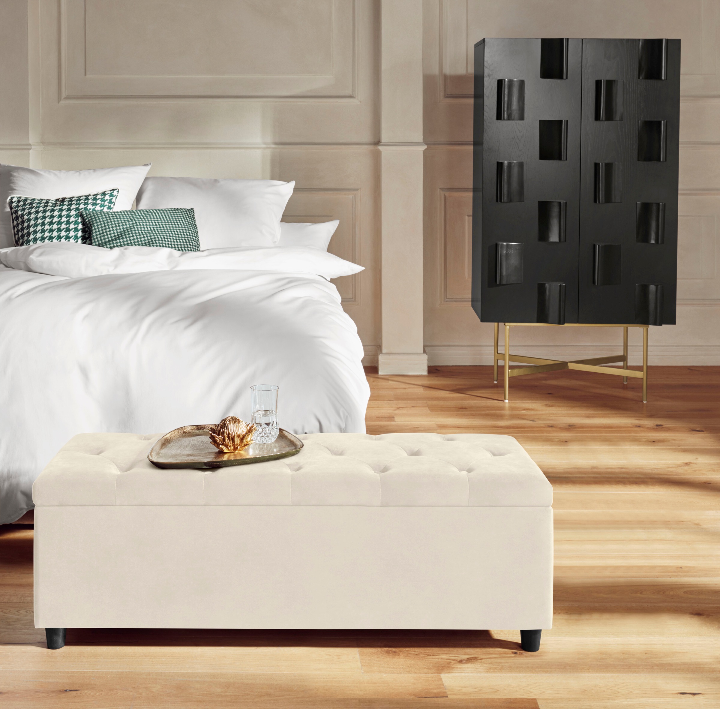 Guido Maria Kretschmer Home&Living Bettbank "Relaxy" gesteppt, mit Staufach günstig online kaufen