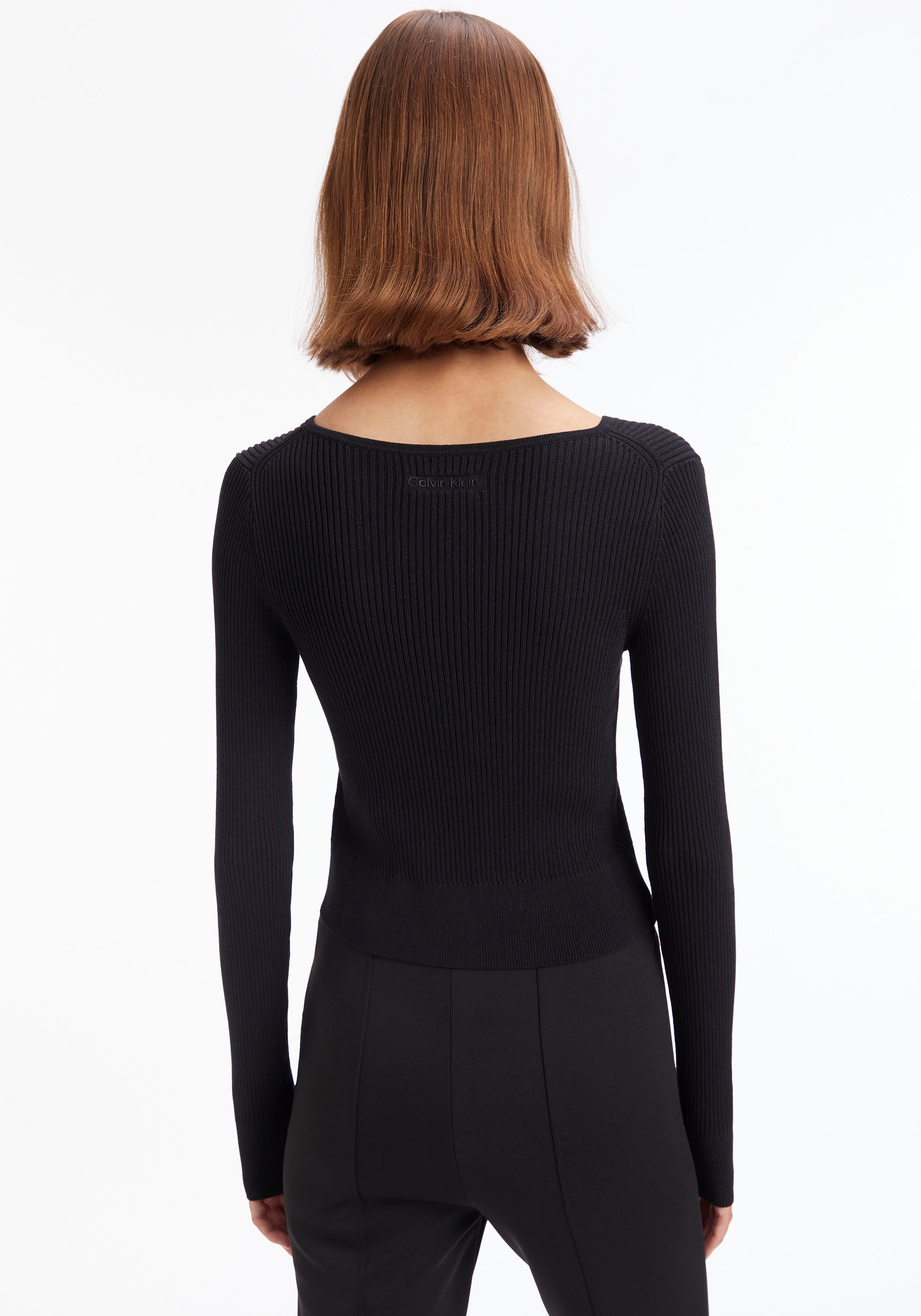Calvin Klein Strickpullover, mit Hakenverschluss