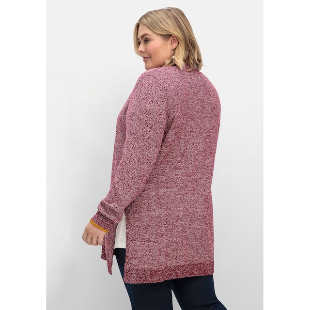 Sheego Longstrickjacke »Große Größen«, aus flauschigem Baumwollmix online  kaufen | BAUR