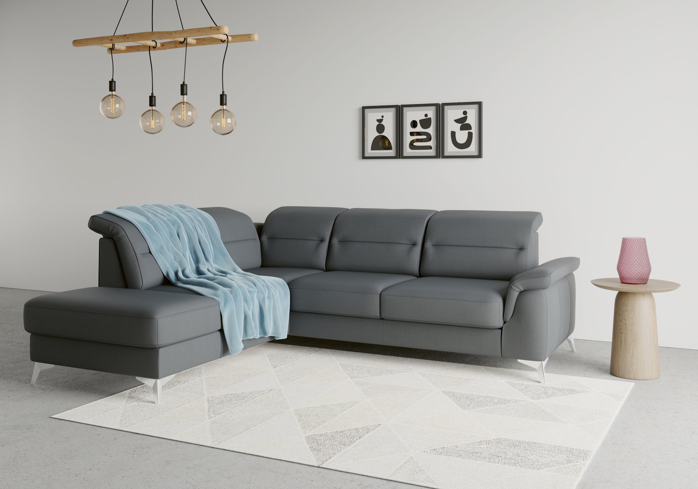 sit&more Ecksofa "Sinatra L-Form", mit Ottomane, optional mit Kopfteilverst günstig online kaufen