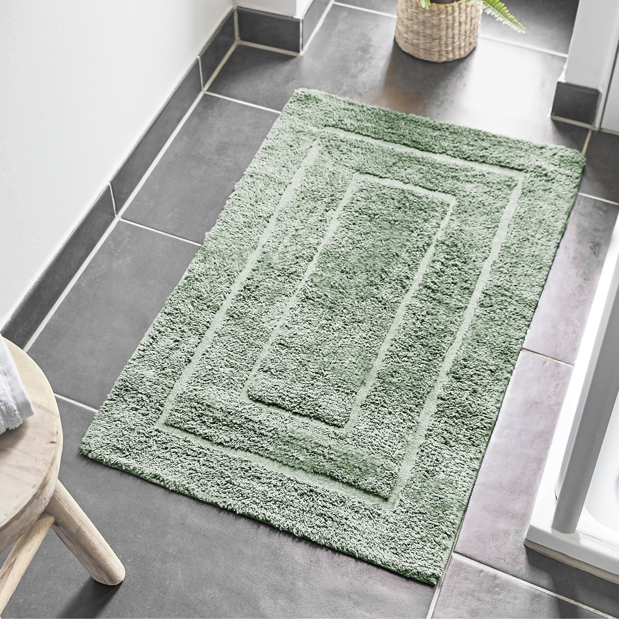 Andiamo Badematte »Havanna, 50x80 cm«, fußbodenheizungsgeeignet-schnell trocknend, Badteppich, Uni Farben, Hoch-Tief Effekt, verschiedene Designs
