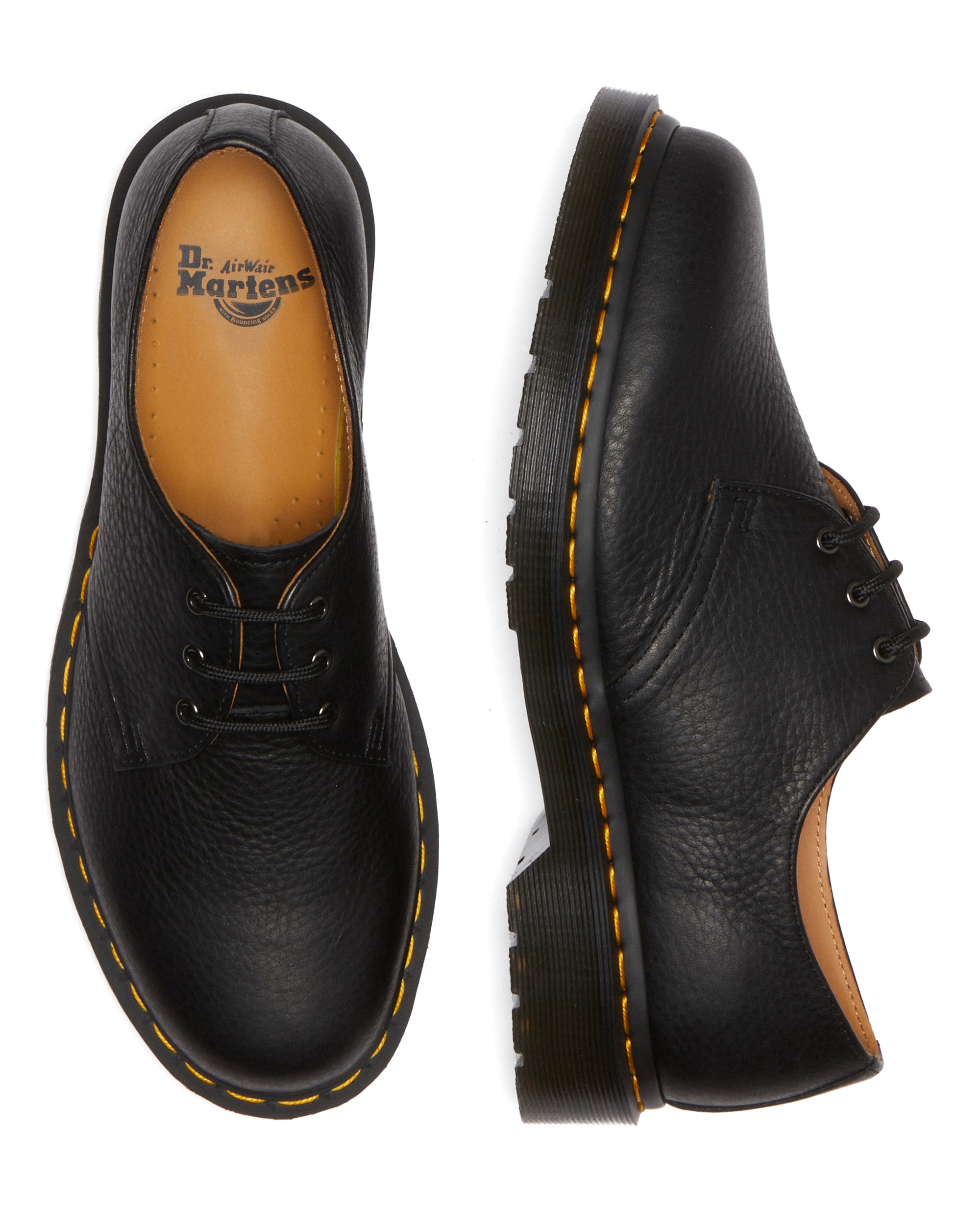 DR. MARTENS Schnürboots »1461«  , Blockabsatz, Halbschuh mit typischer Kontrastrahmennaht