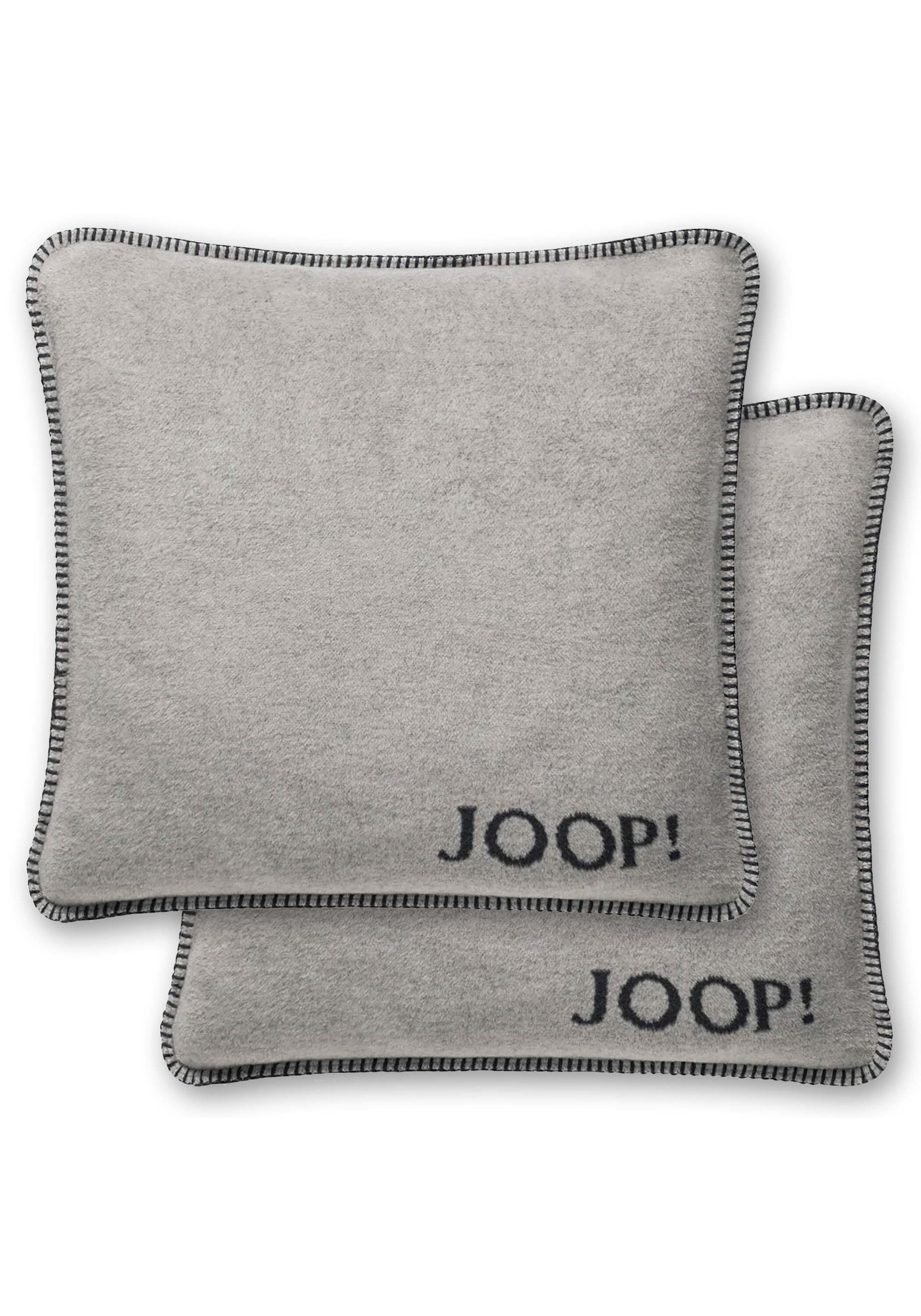 Dekokissen JOOP, B:50cm, grau, Obermaterial: 58% Baumwolle CO. 35% Polyacryl PAN. 7% Polyester PES., Dekokissen_Sitzkissen_Kissenhüllen, "Kissenhülle