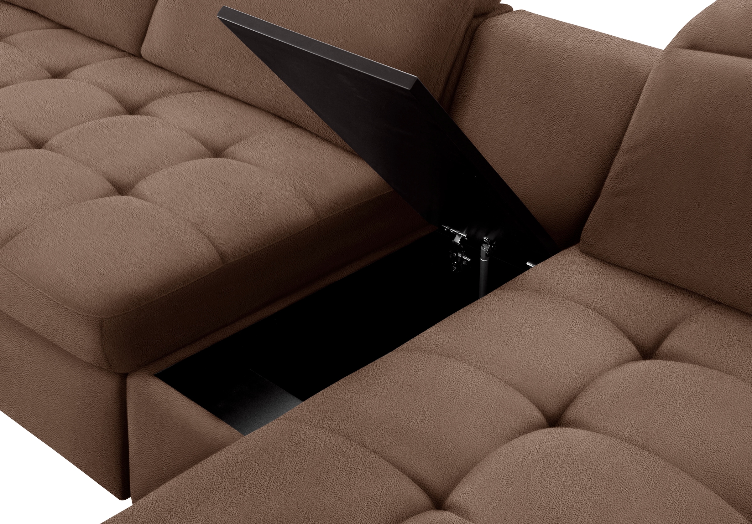 sit&more Wohnlandschaft »Stardust U-Form«, inklusive Kopfteilverstellung, Armlehnenfunktion und Tischelement