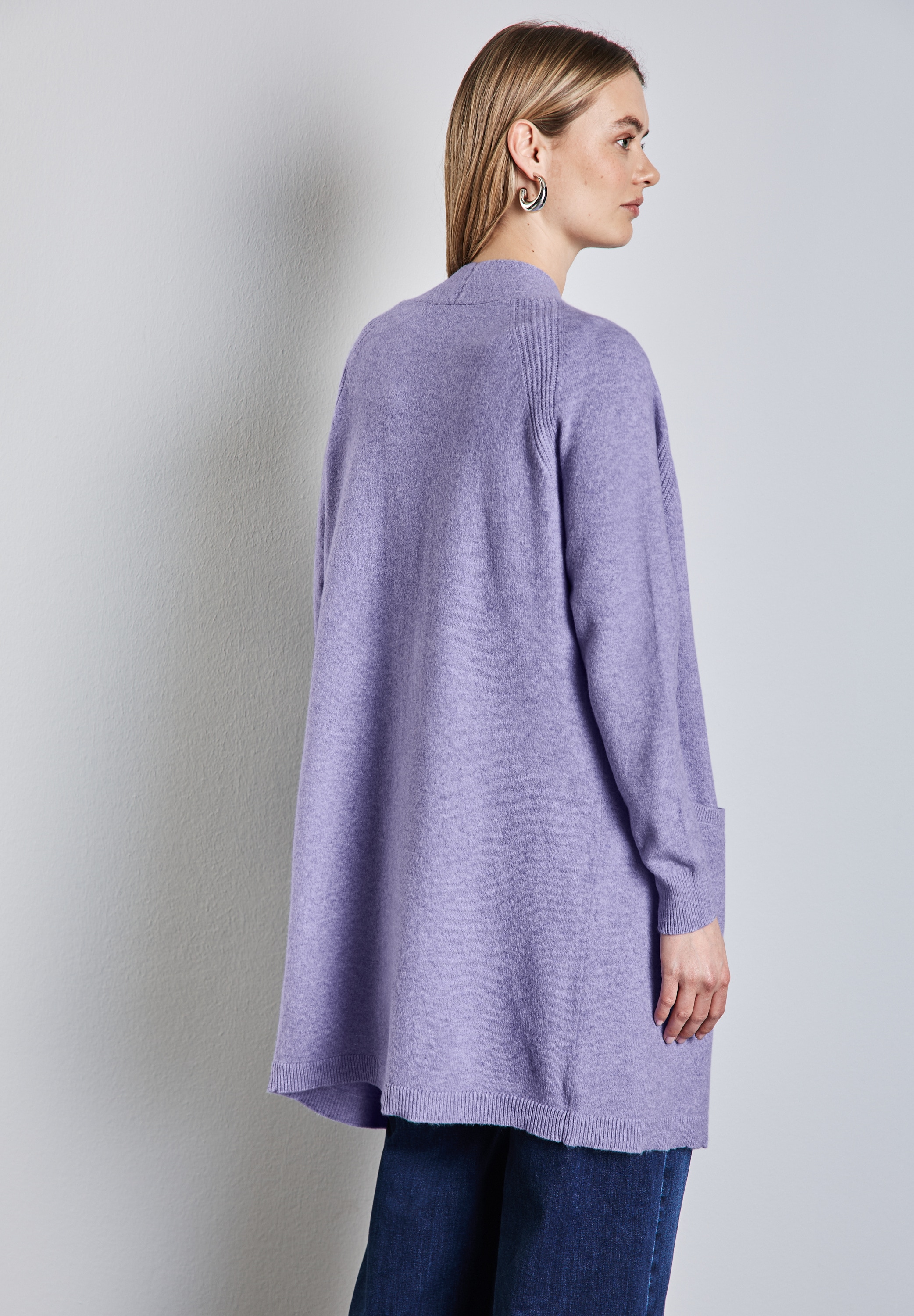 STREET ONE Strickjacke, aus Baumwolle mit Stretchanteil
