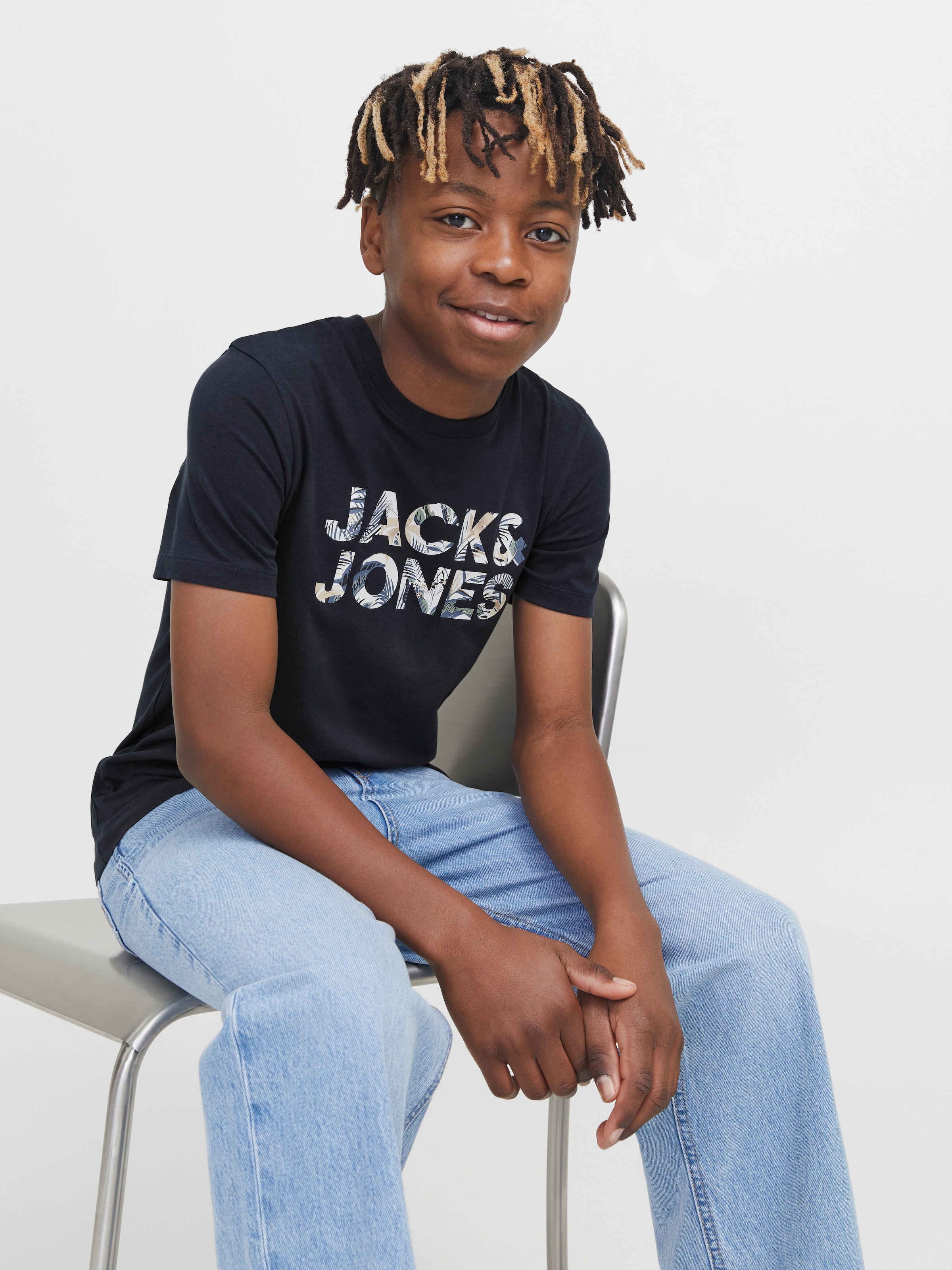 Jack & Jones Junior Rundhalsshirt »JJEBRYAN CORP LOGO TEE SS O-NECK JNR«