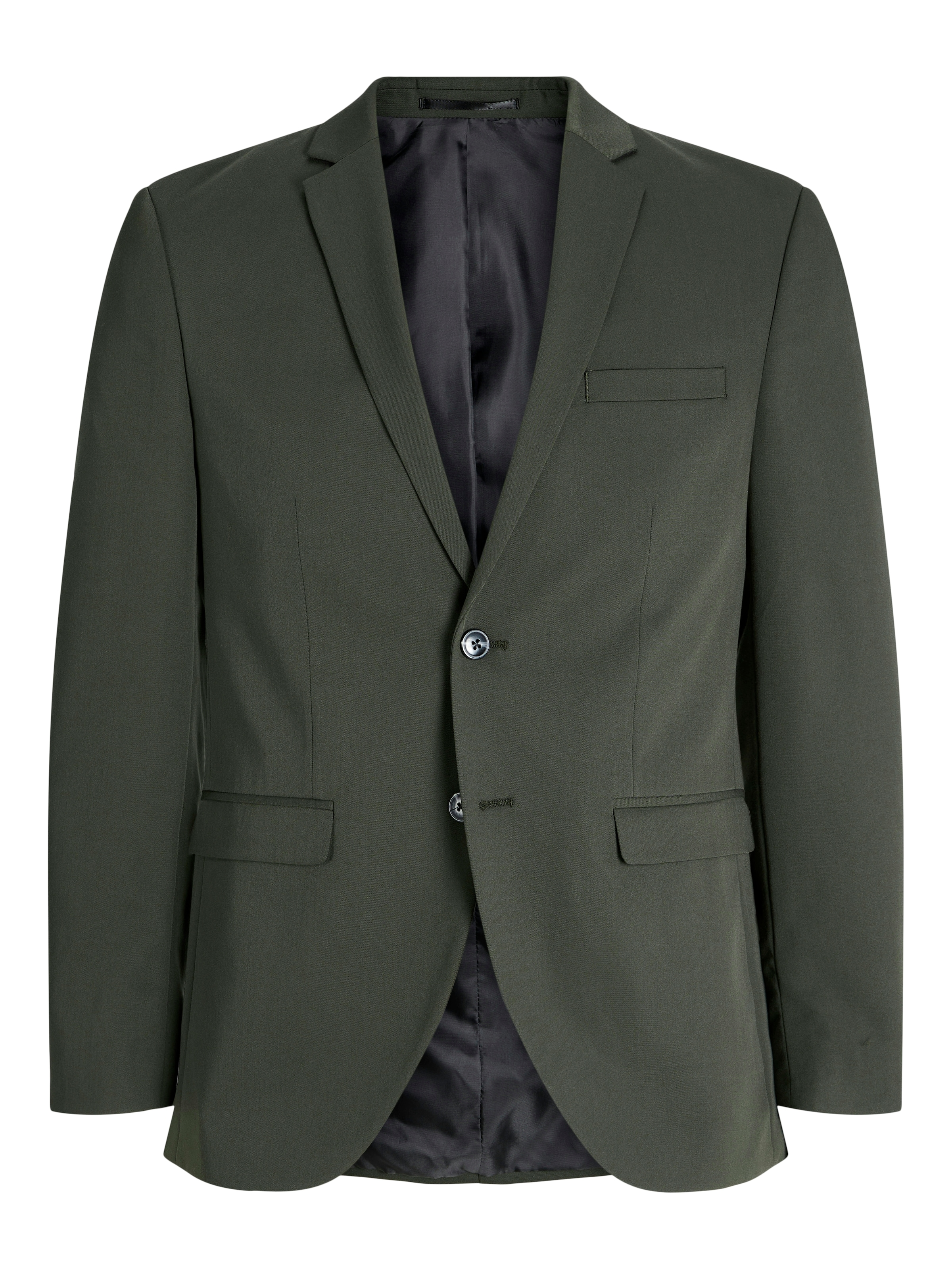Jack & Jones Anzug »JPRFRANCO Extra schmal, pflegeleicht, stilvoll mit fallendem Revers«, (Packung, 2 tlg.), slim fit, unifarben, modisch, slim fit, Kunstfaser