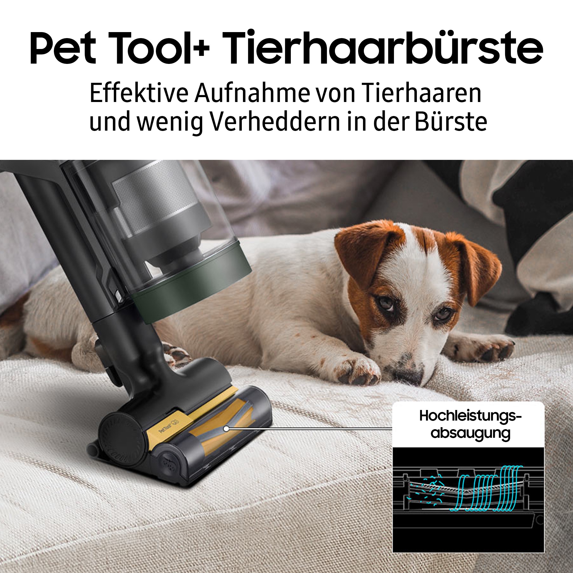 Samsung Akku-Handstaubsauger »BESPOKE AI Jet 280W Akku+ Wet & Clean, VS80F28EGS/WD«
