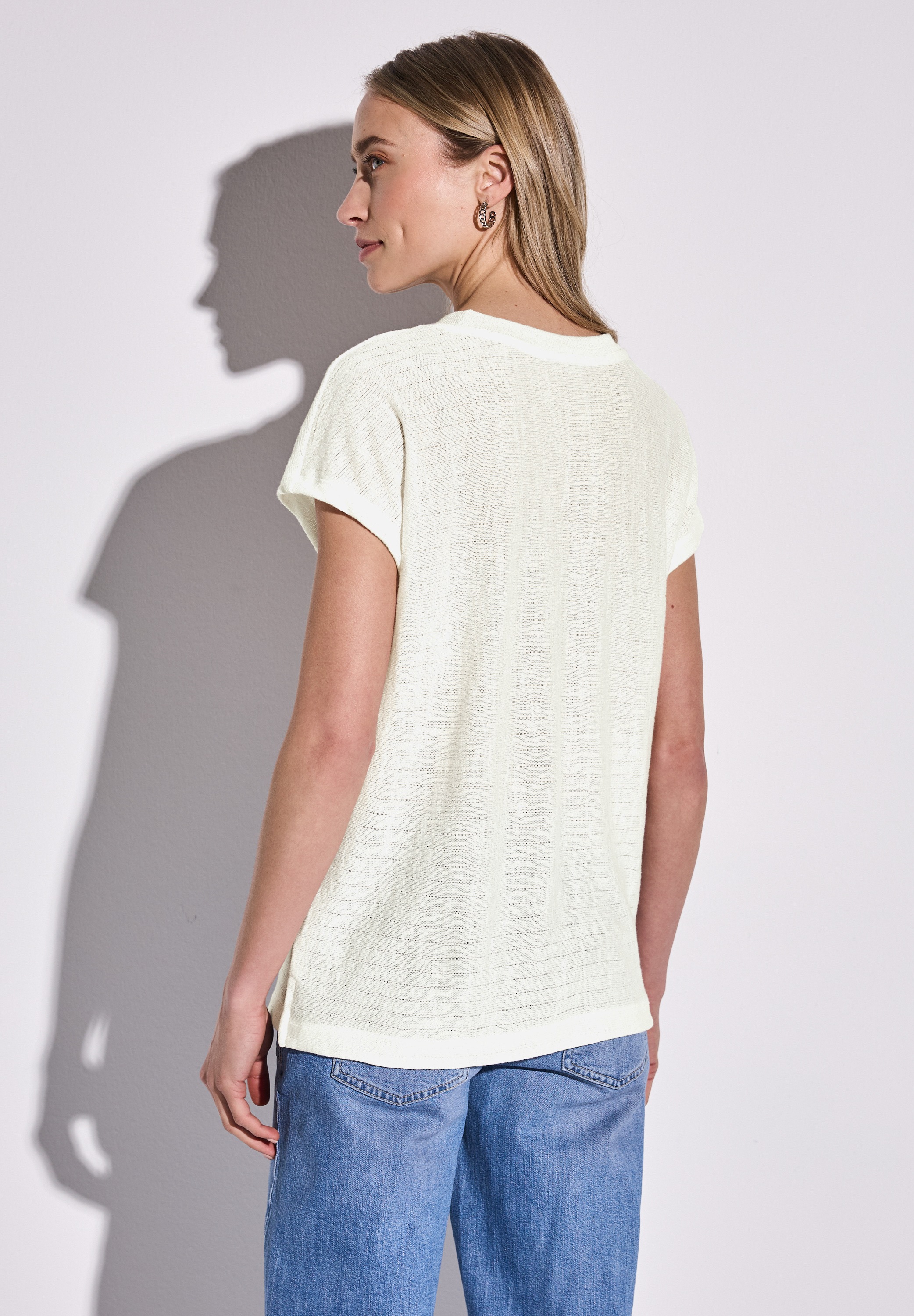 STREET ONE T-Shirt, aus softem Materialmix