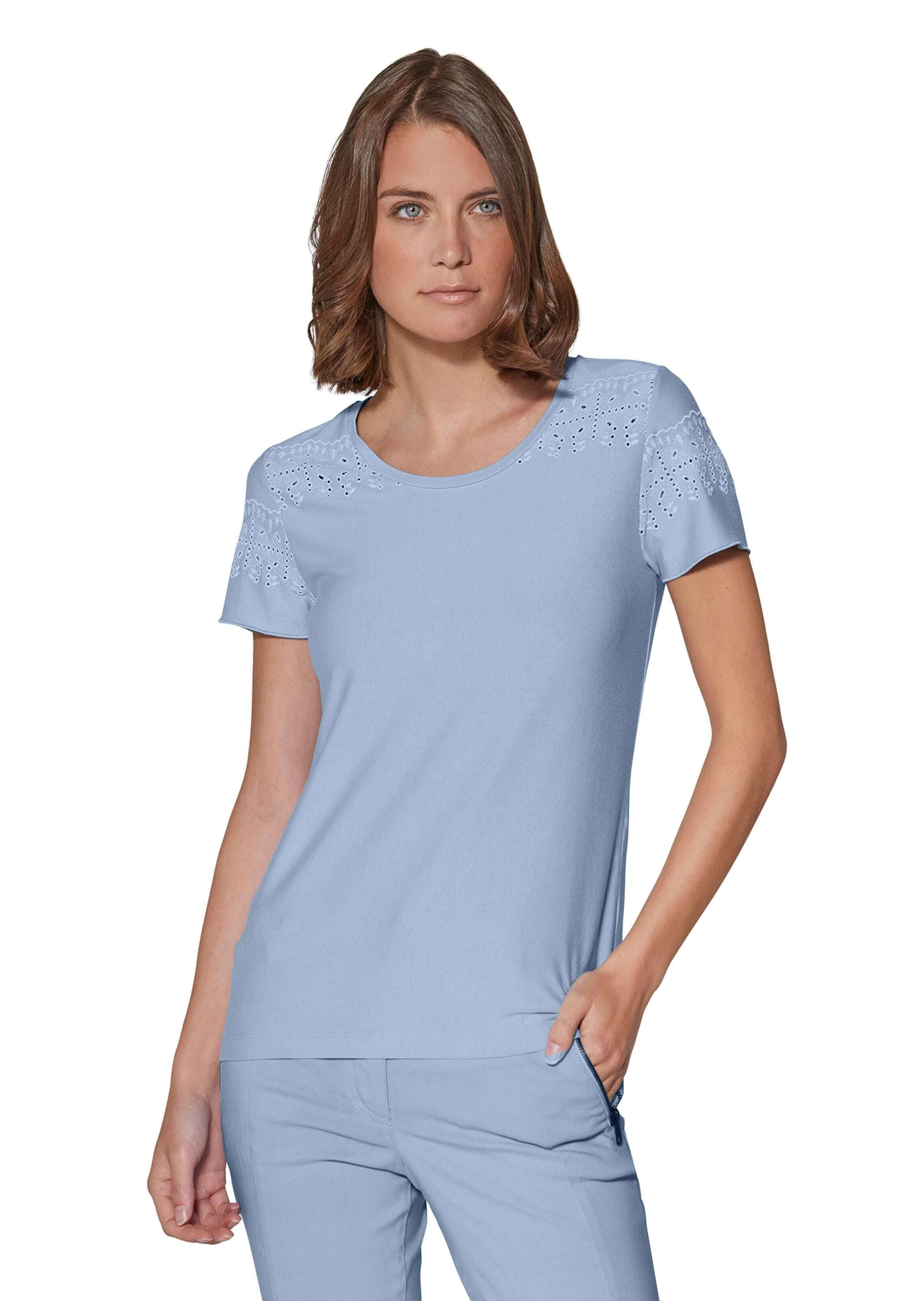 MADELEINE Kurzarmshirt »Shirt Shirt mit Lochstickerei«