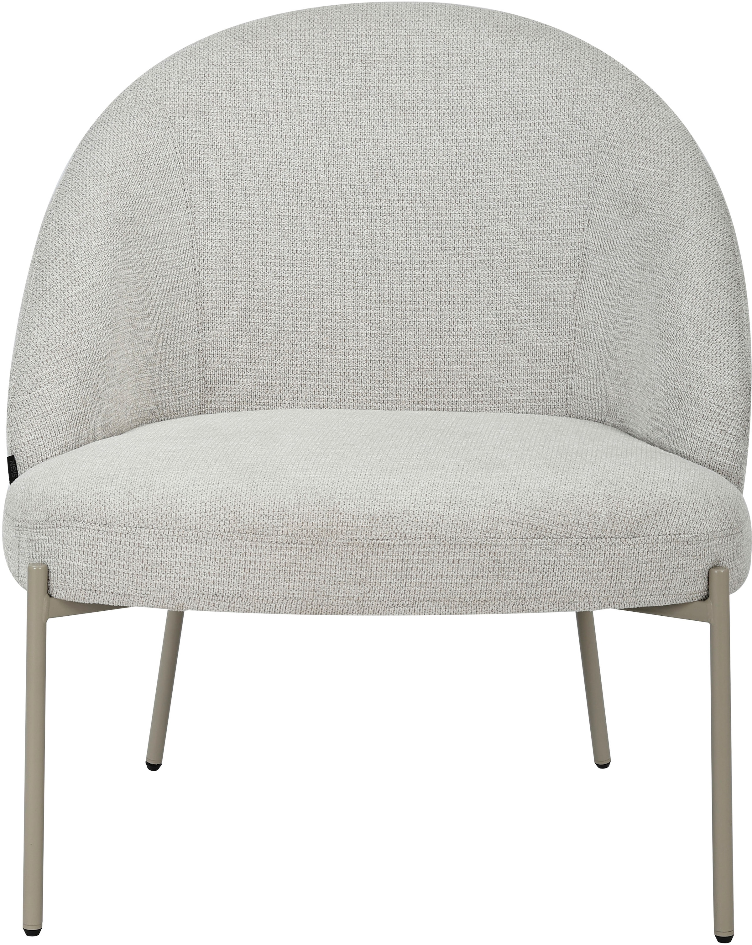 INOSIGN Loungesessel »MOVILLE Designstuhl mit filigranen Metallbeinen«, Cocktailsessel, farblich abgestimmte Metall-Beine, Webstoff