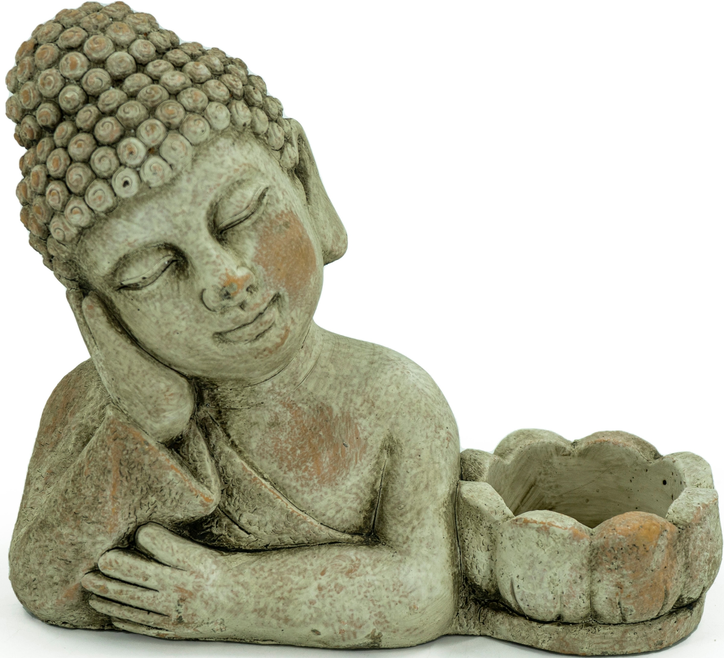 NOOR LIVING Kerzenhalter "Buddha" aus Zement günstig online kaufen