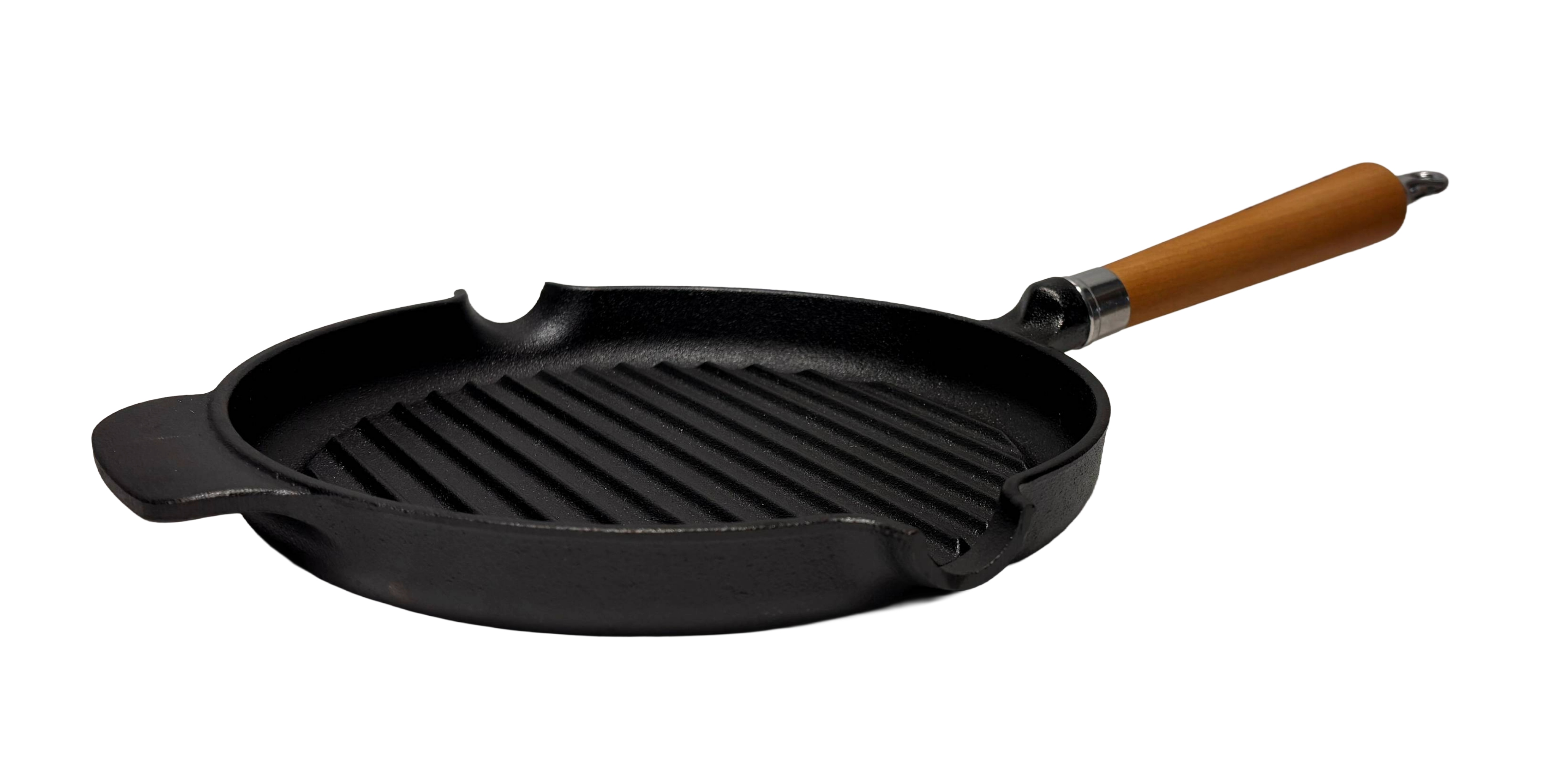 Ronneby Bruk Grillpfanne "Maestro, Pfanne, Ø 25 cm, mit Holzgriff" Gusseisen 1 tlg.