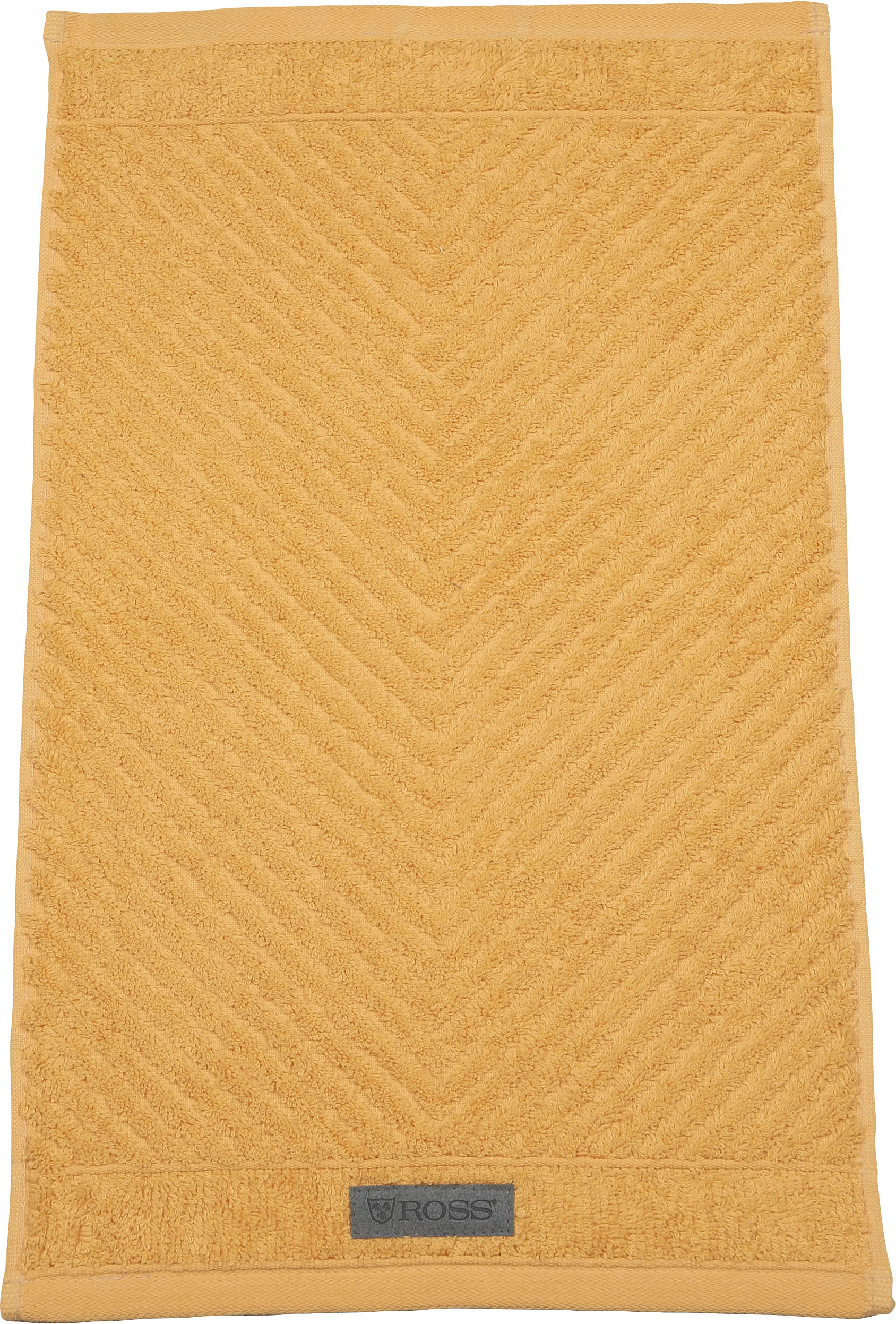 Thumbnail - ROSS Gästehandtuch "Smart" Uni-Rippe mit Velourslabel