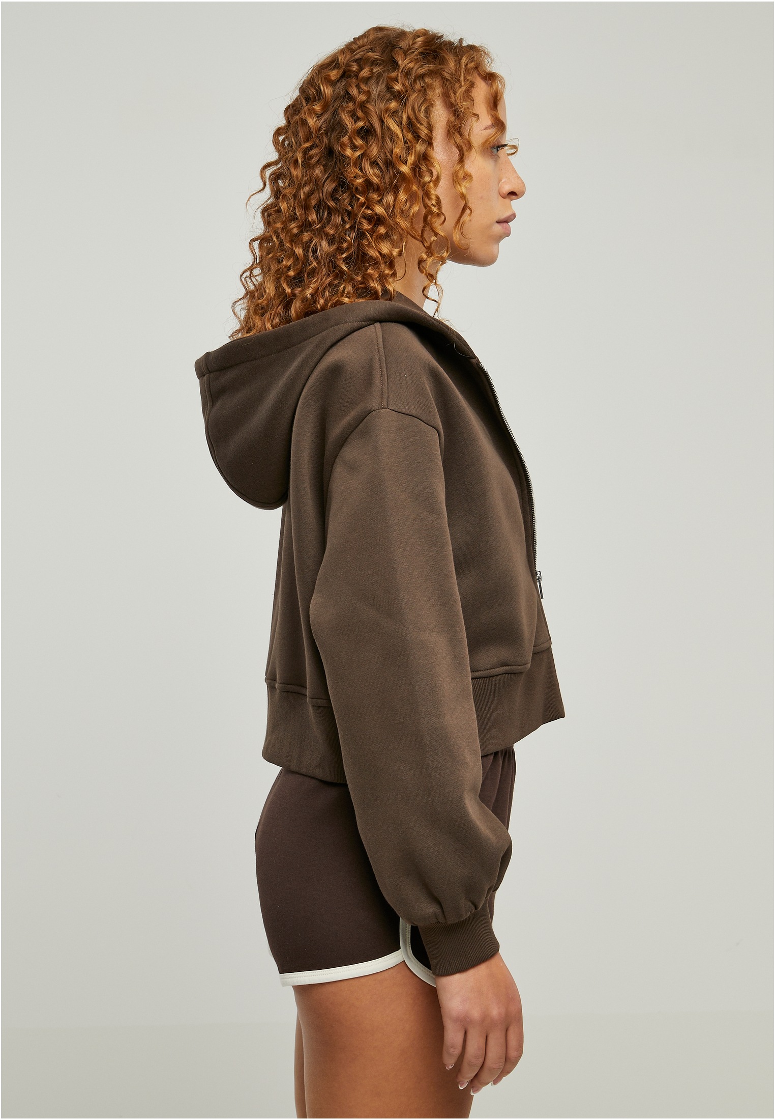 URBAN CLASSICS Sweatjacke »Damen Ladies Short Oversized Zip Jacket«, (1 tlg.)  für kaufen | BAUR