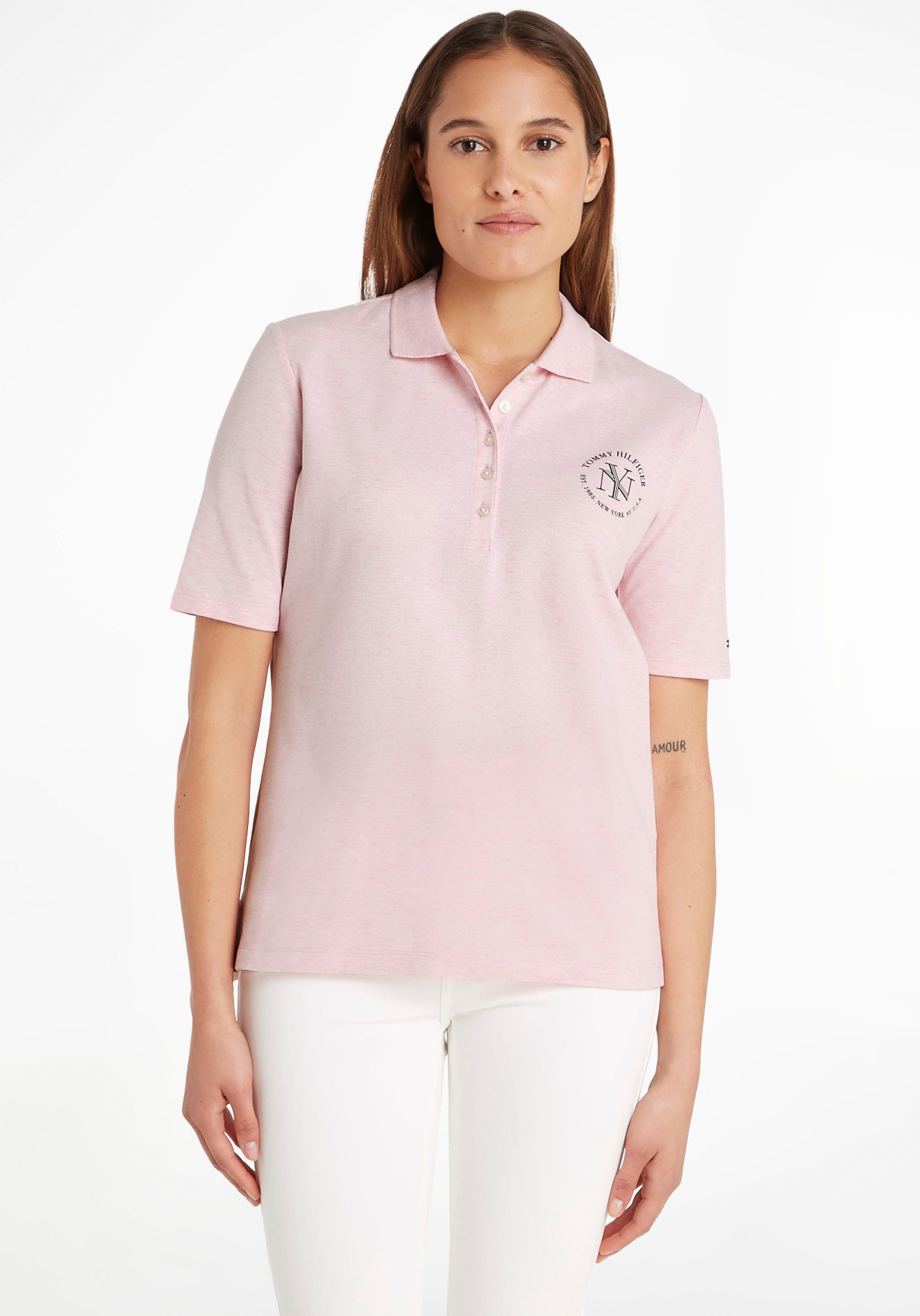 Tommy Hilfiger Poloshirt »REG NYC Markenlabel mit bestellen Tommy SS«, Hilfiger ROUNDALL BAUR | POLO