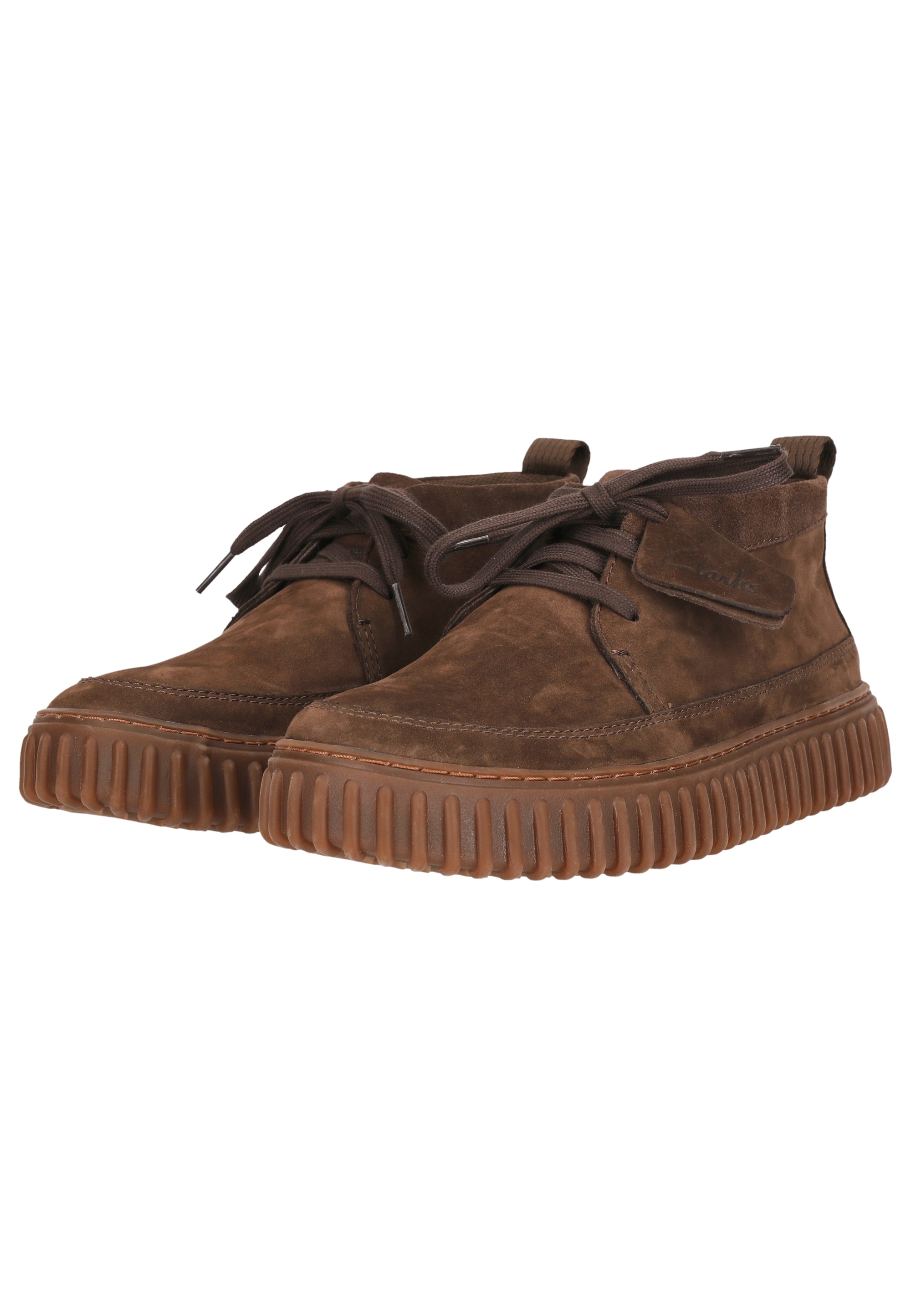 Clarks Stiefelette »Torhill Lace High«, mit gerippter Laufsohle