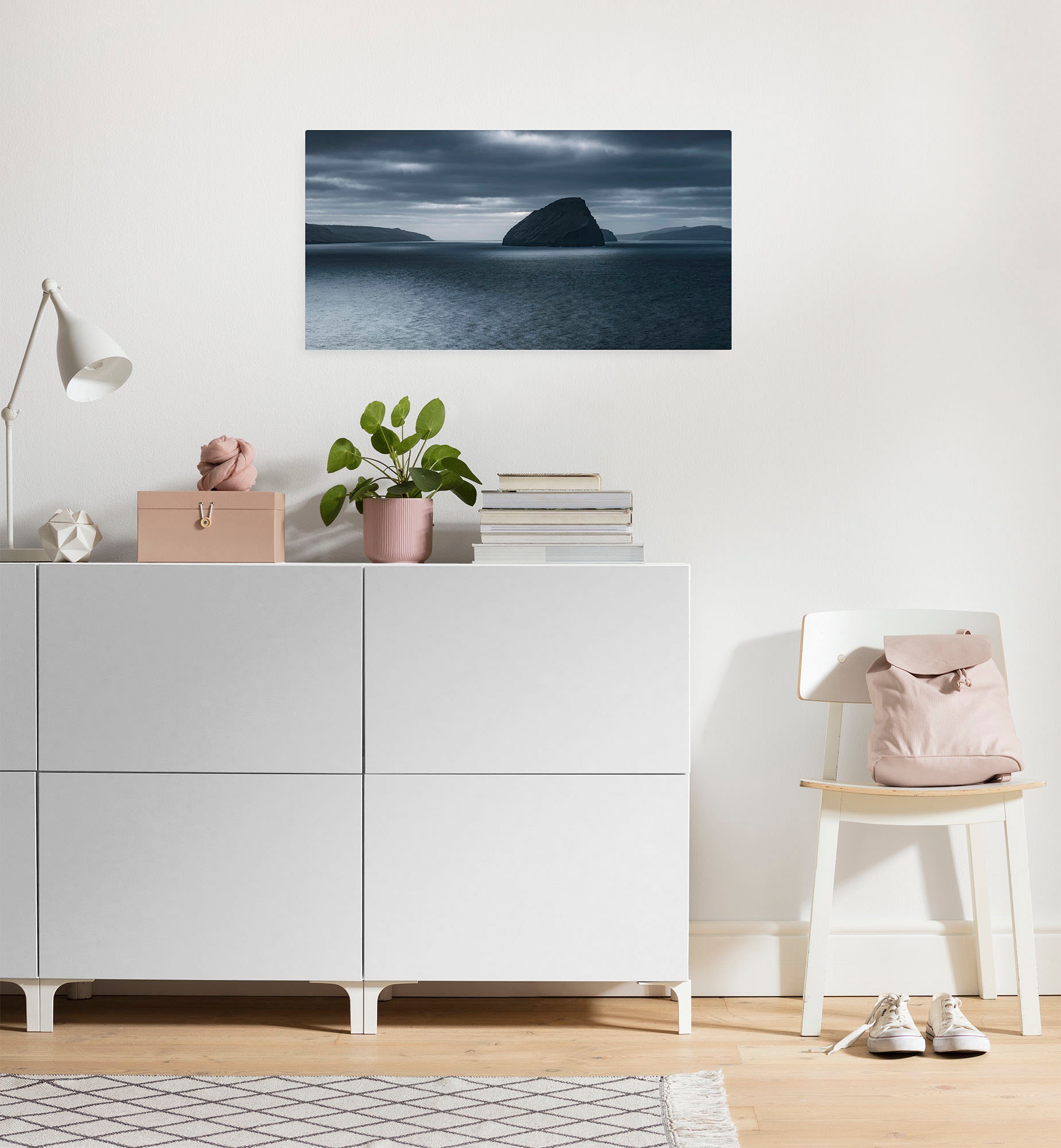 Komar Leinwandbild "Silver Sea - Größe 60 x 30 cm" Baum  Berge  Blumen & Gä günstig online kaufen