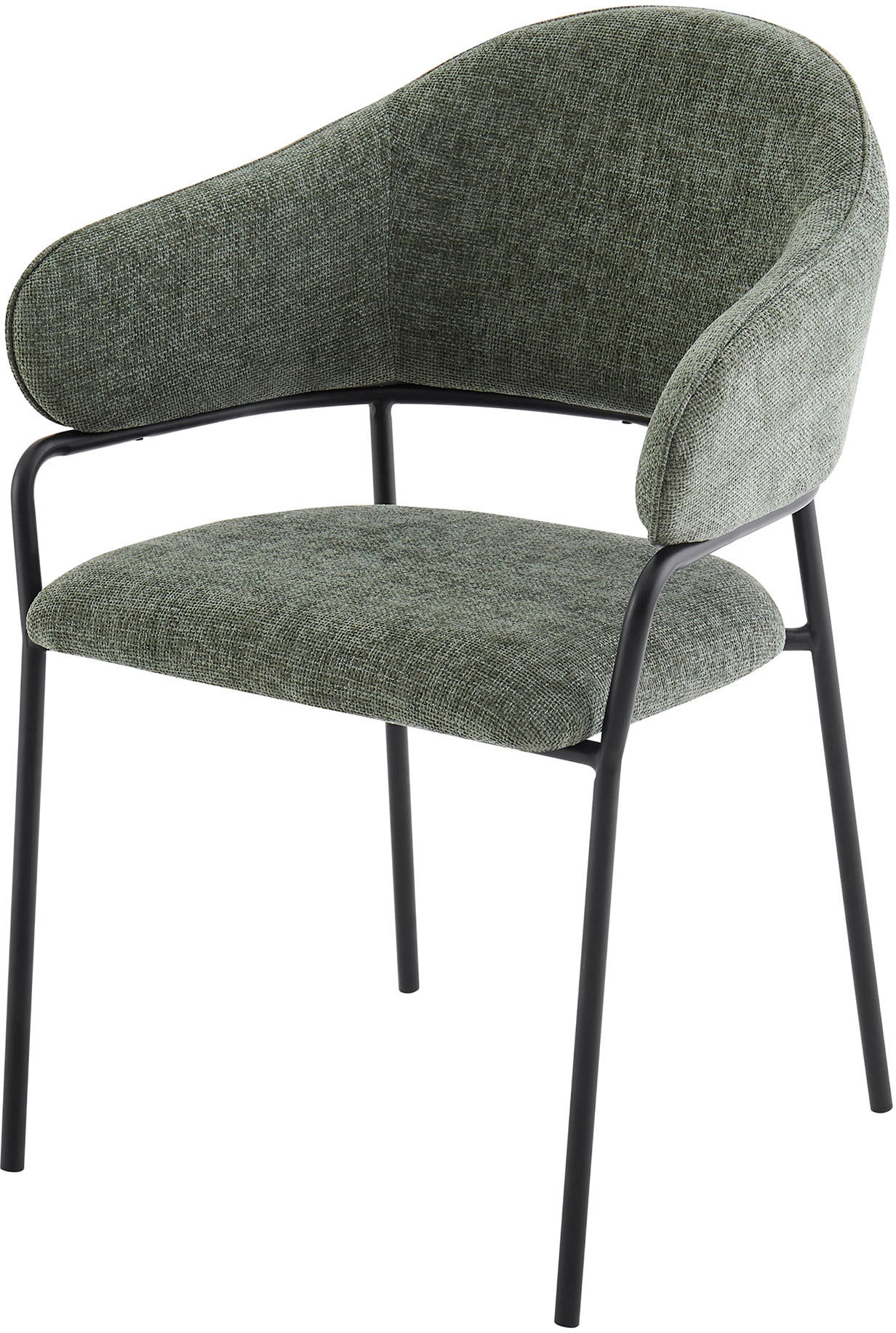byLIVING Esszimmerstuhl »Curve«, (Set), 2 St., Webstoff, moderner Stoff Stuhl mit gemütlichem Sitzkomfort, verschiedene Farben.