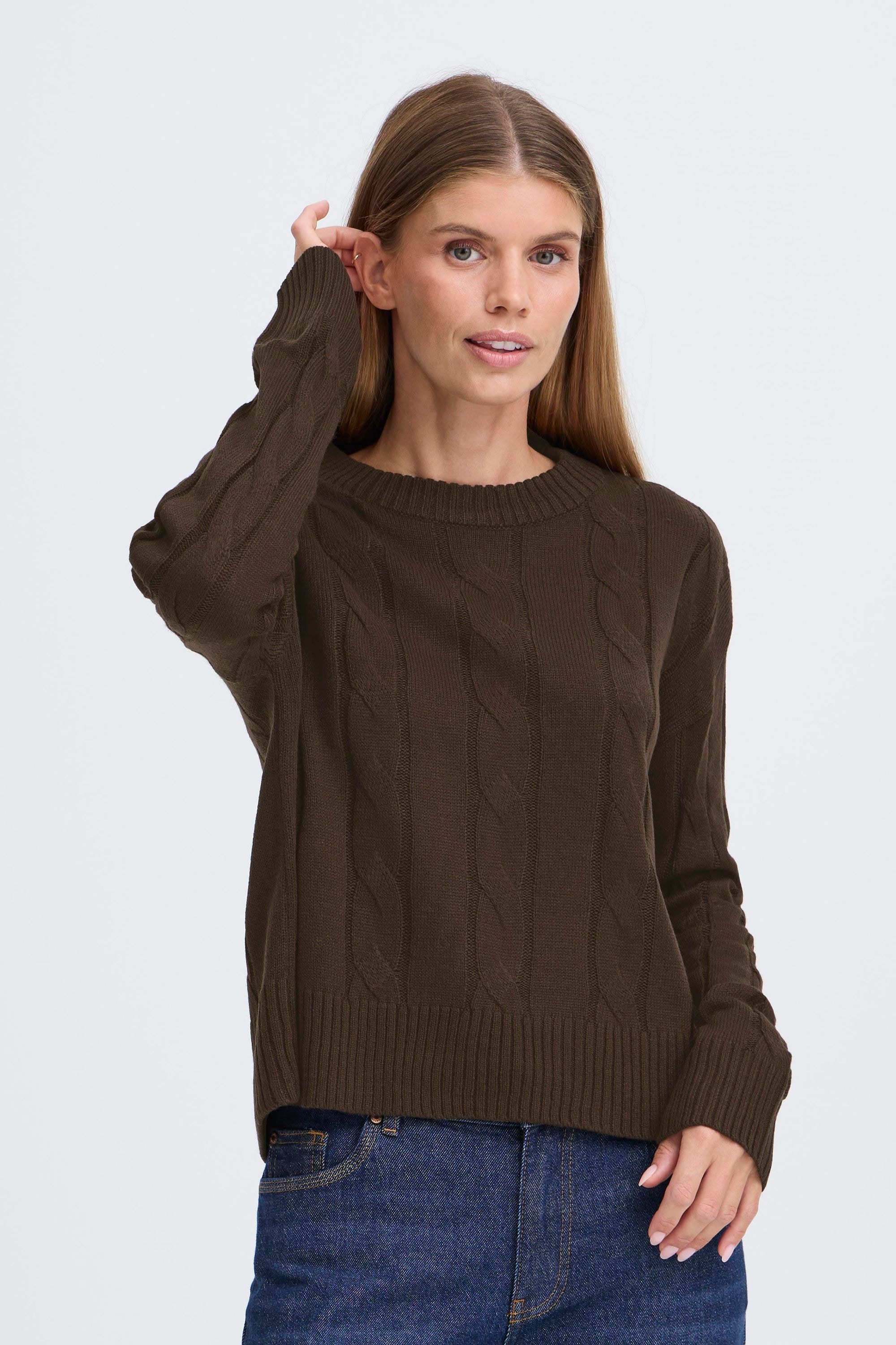 OXMO Strickfleece-Pullover »Strickpullover OXFKIMNI«