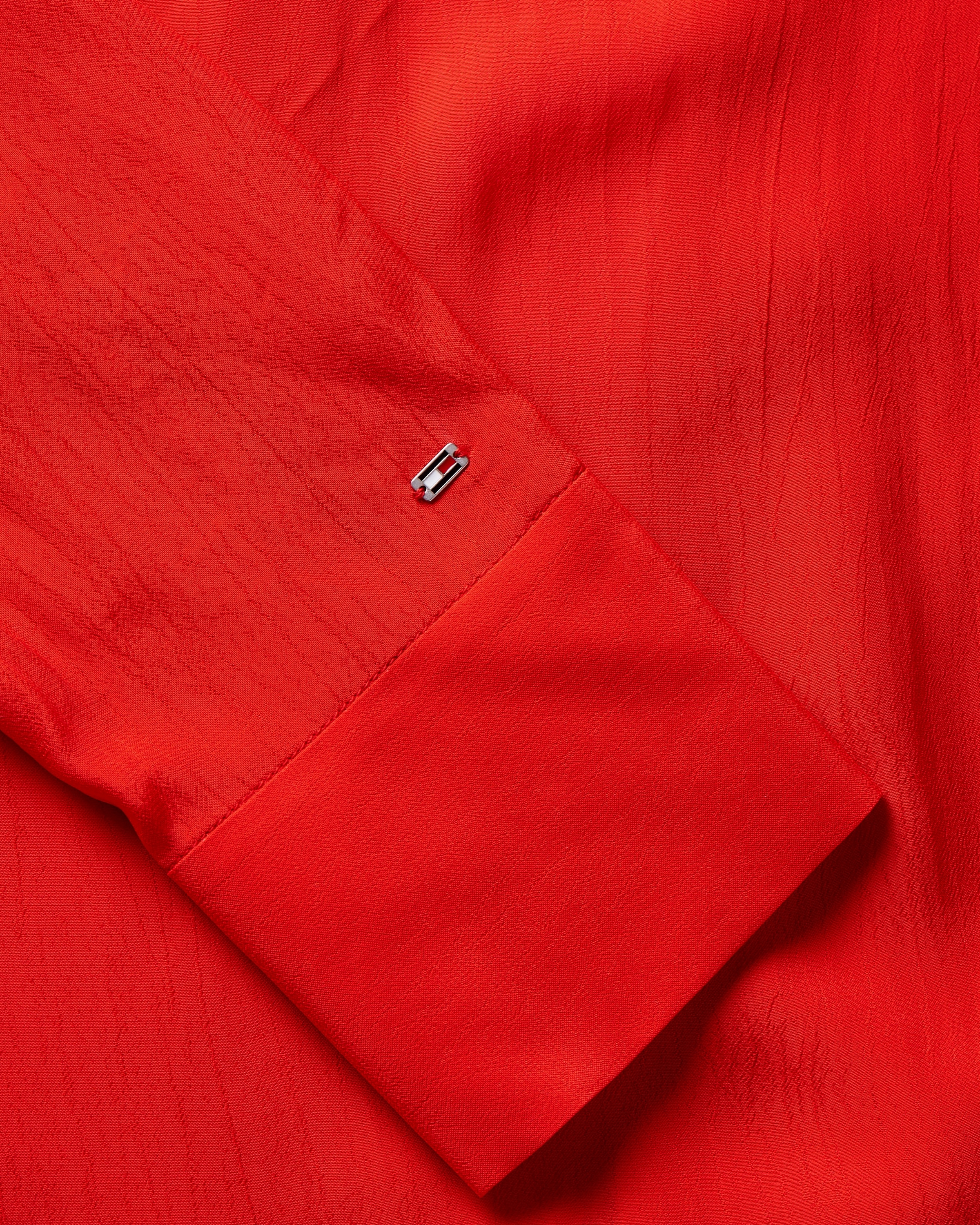 bestellen Logopatch KNEE DRESS«, BAUR | CREPE »FLUID Hilfiger Blusenkleid mit online Tommy VISCOSE