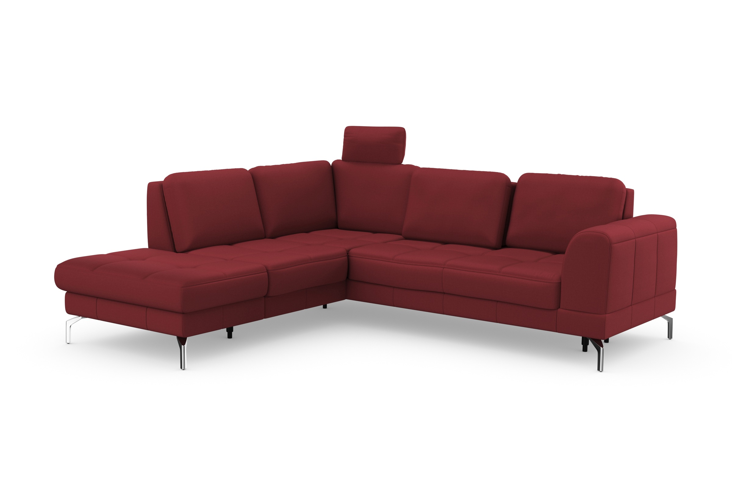 sit&more Ecksofa »Bendigo L-Form«, inklusive Sitztiefenverstellung, Bodenfreiheit 15 cm, in 2 Fußfarben
