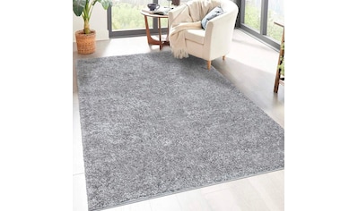 Hochflor-Teppich »City Shaggy«, rechteckig, Robuster Langflor Teppich uni, besonders...