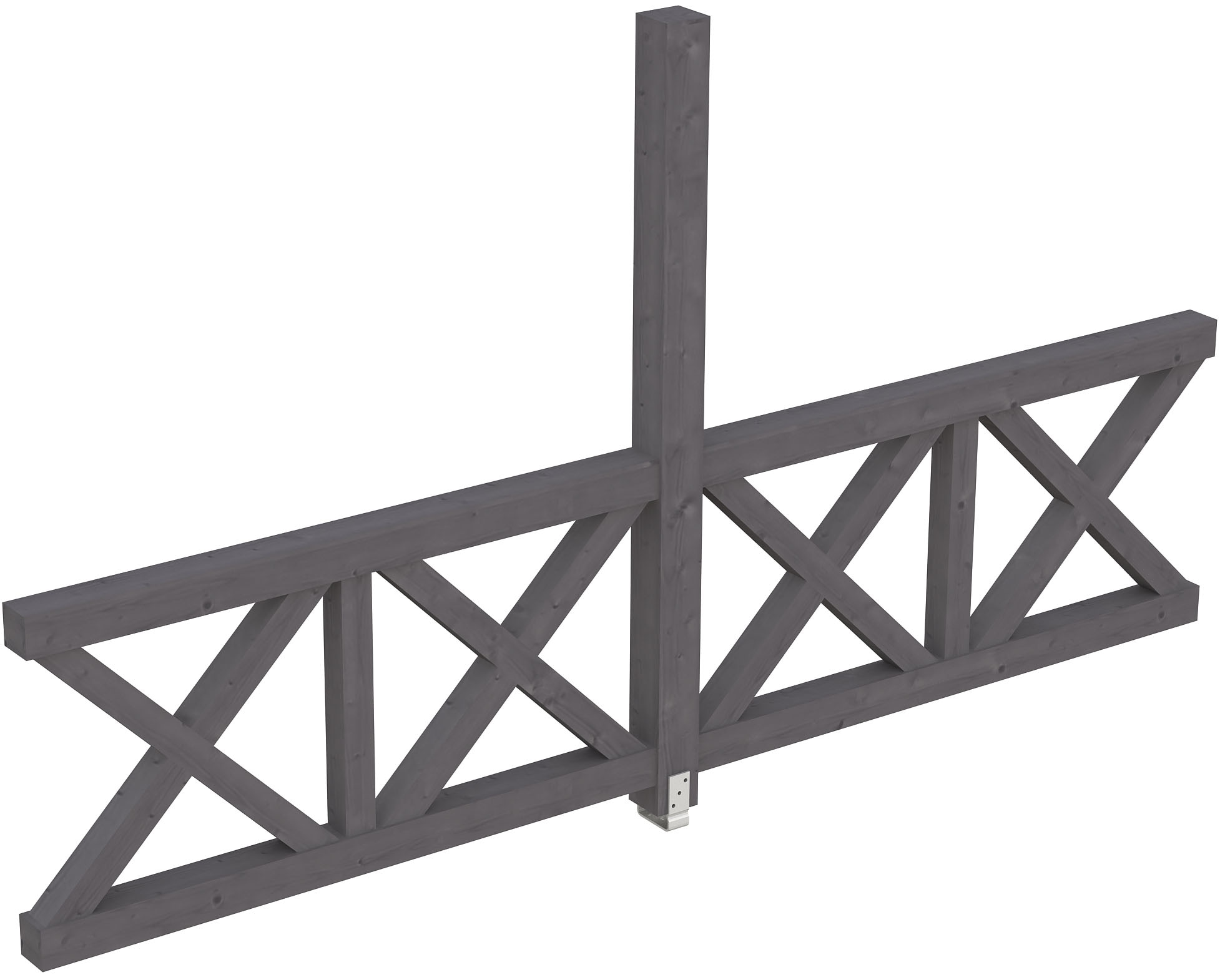 Skanholz Carport-Seitenwand "Andreaskreuz" freistehehend