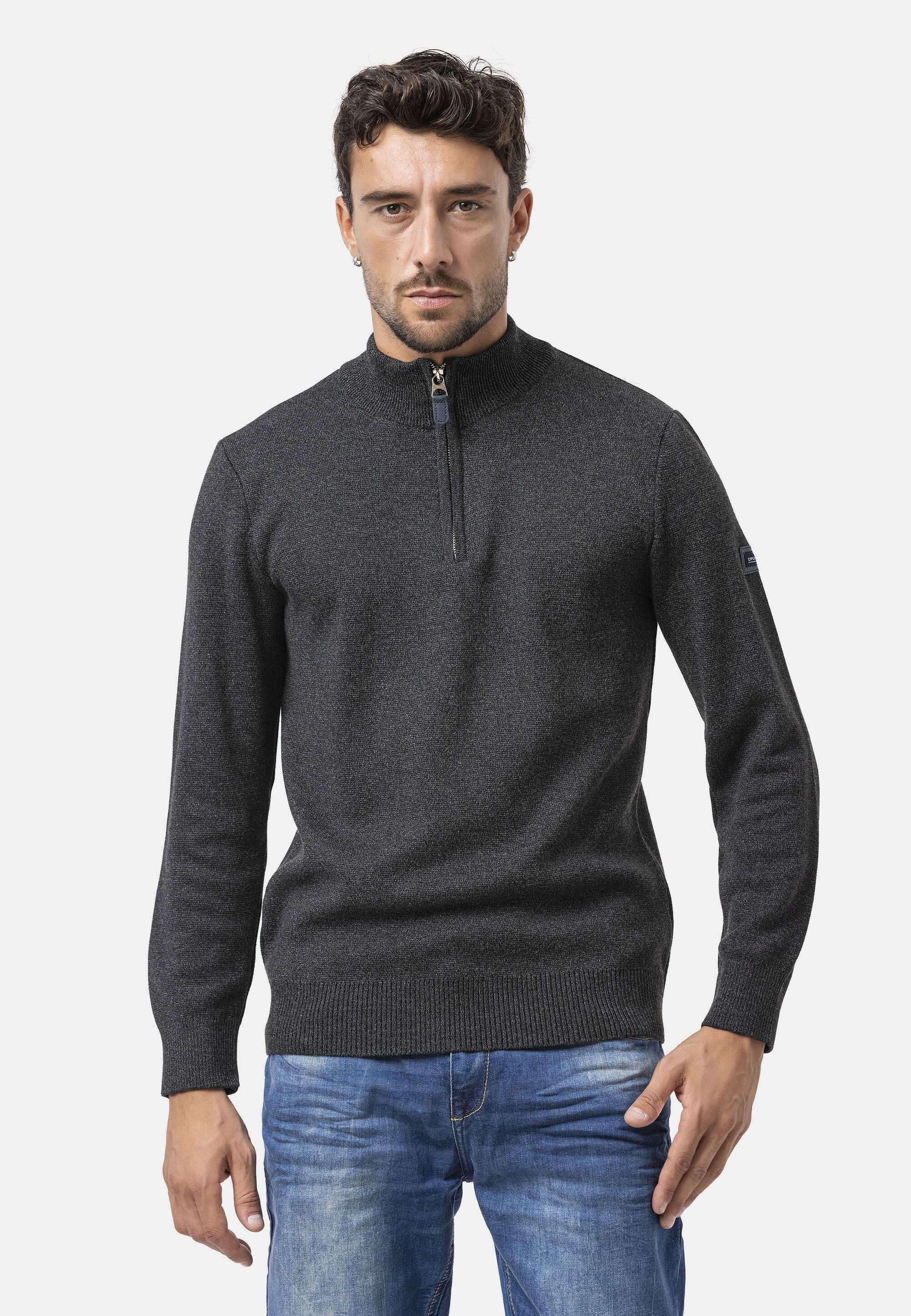 Cipo & Baxx Strickpullover "CP290" 1 Stk. aus reiner Baumwolle günstig online kaufen
