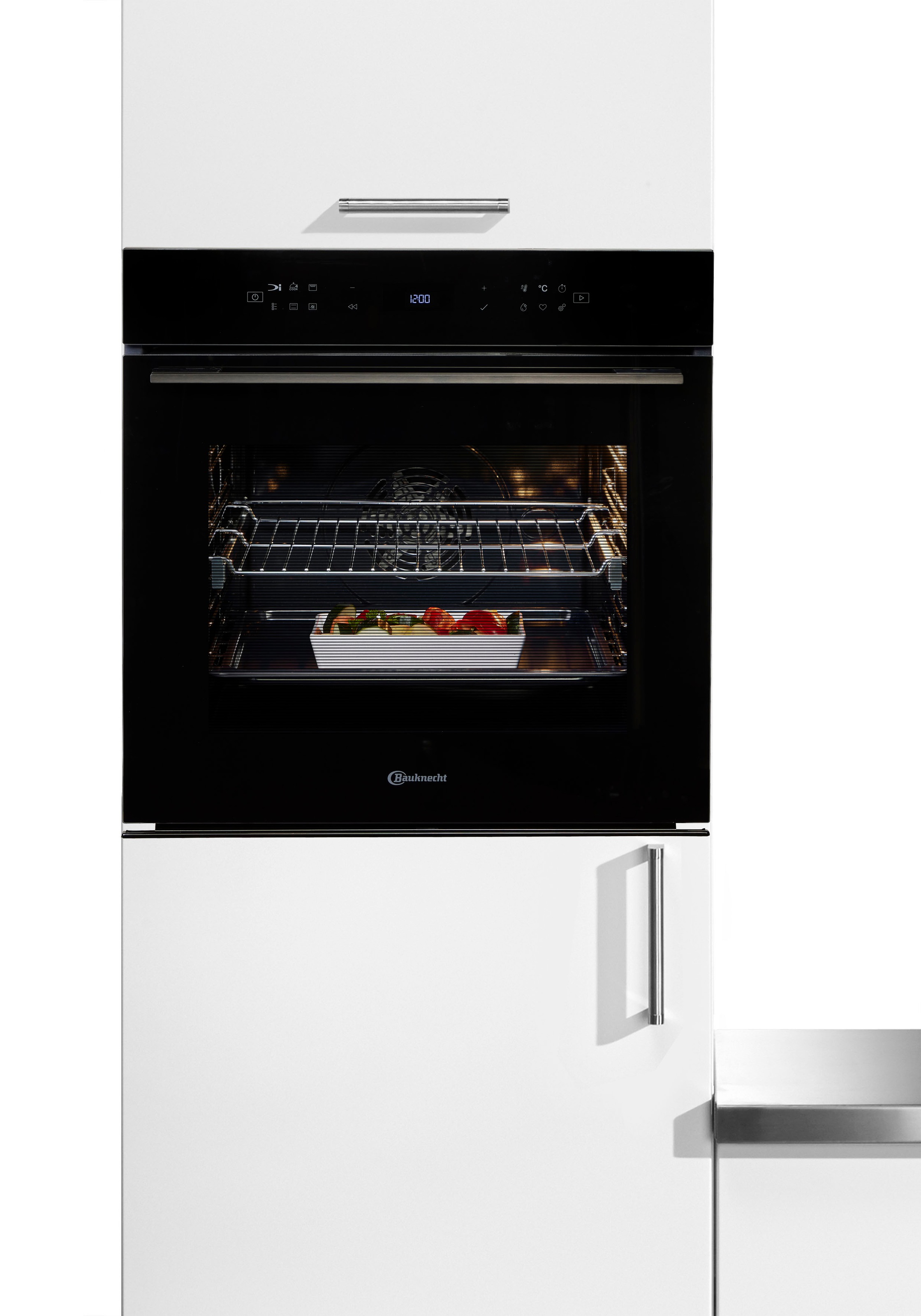 BAUKNECHT Einbaubackofen  »BBI78HT1SK«, mit 1-fach-Teleskopauszug, Hydrolyse, AirFry-Funktion, Pizzafunktion, 1-fach-Teleskopauszug, Hydrolyse