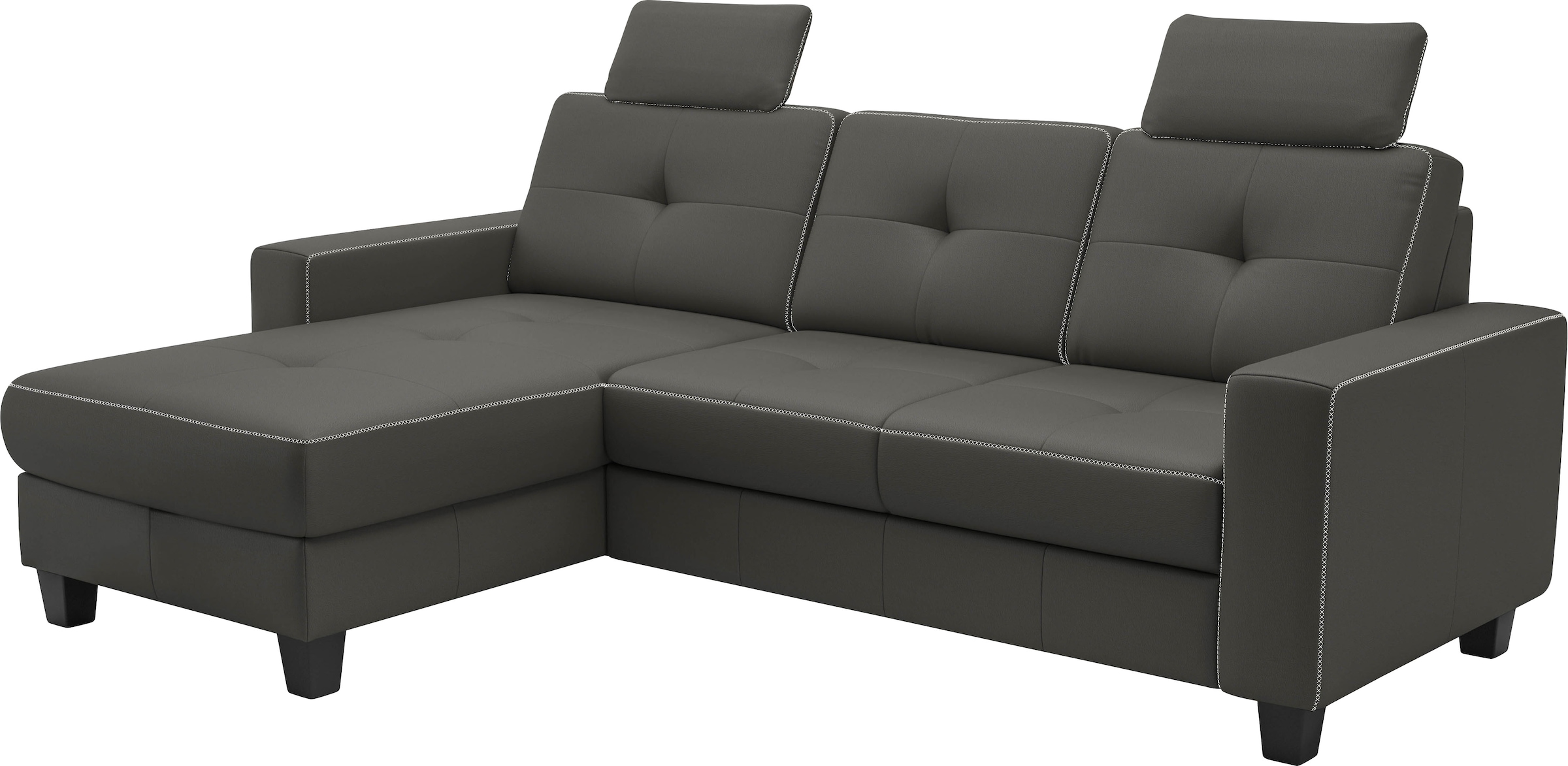 Places of Style Ecksofa »Varese«, wahlweise mit Bettfunktion und Bettkasten