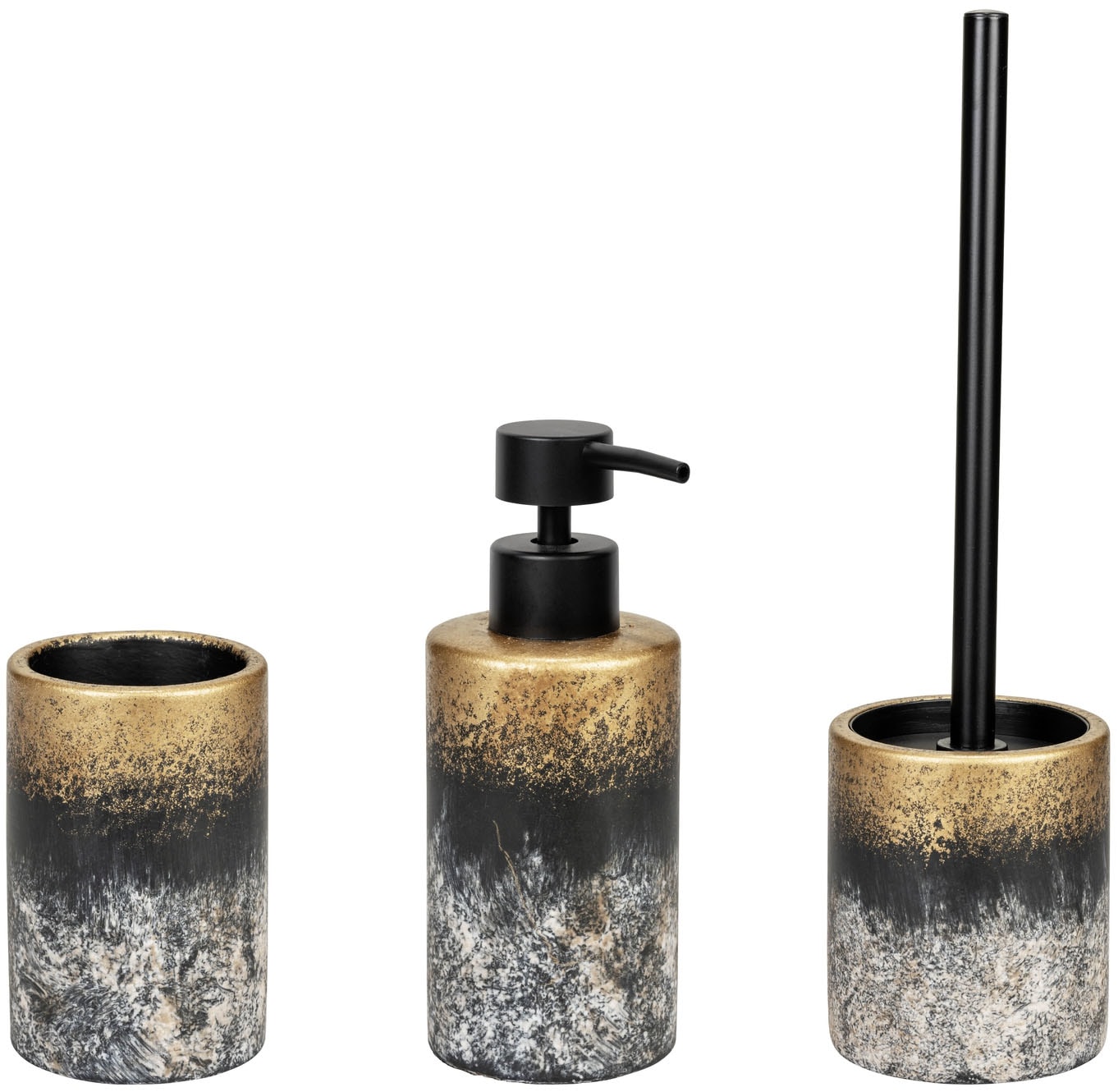 WENKO Badaccessoire-Set "Lacona" bestehend aus Seifenspender, WC-Garnitur, günstig online kaufen