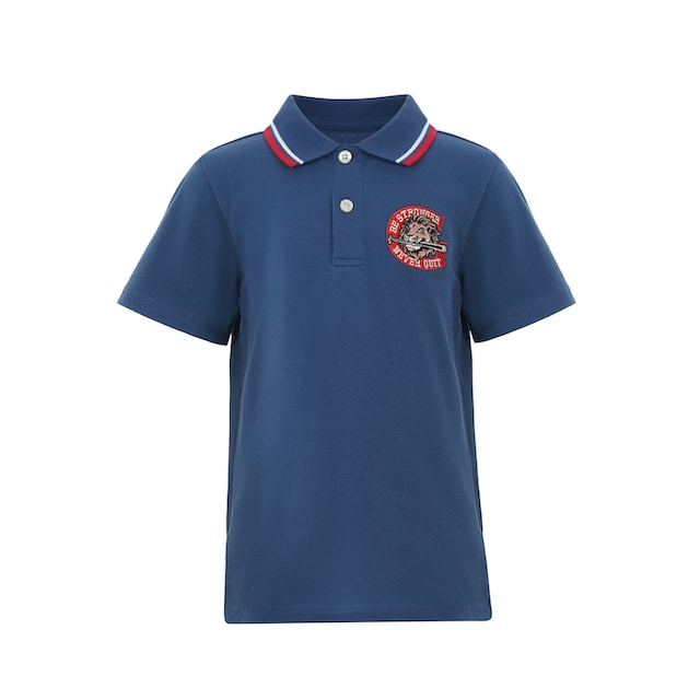 GIORDANO junior Poloshirt »Retro Comic Style«, mit toller Löwen-Stickerei ▷  bestellen | BAUR