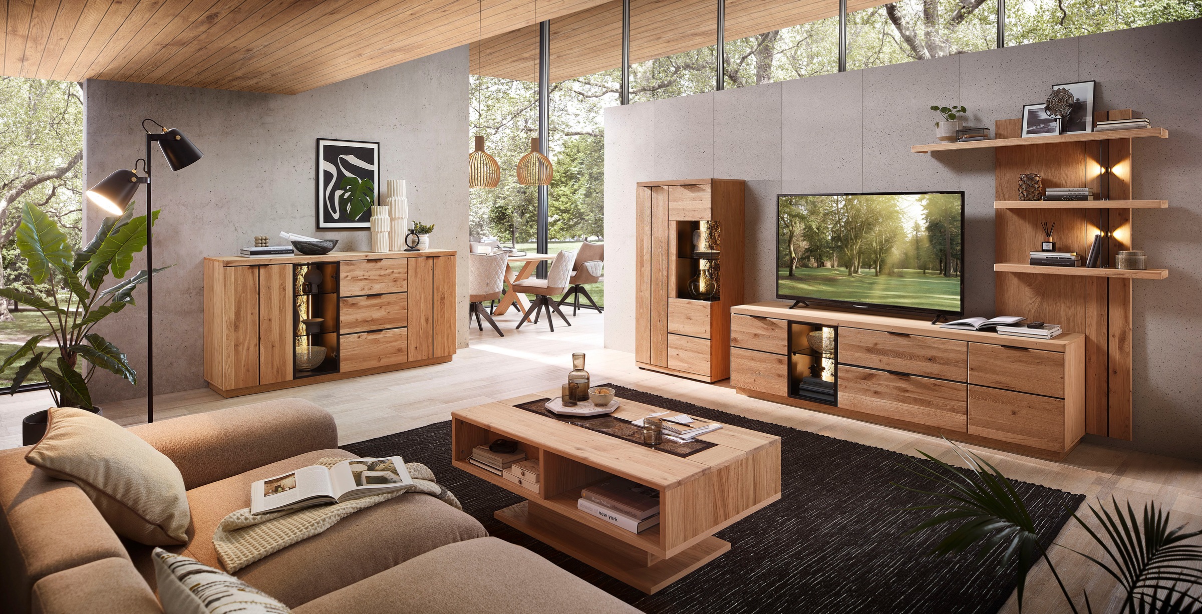 Innostyle Wohnwand "Donna Wohnwand, 324x180x50 (BxHxT)" 3 Stk. tlg. günstig online kaufen