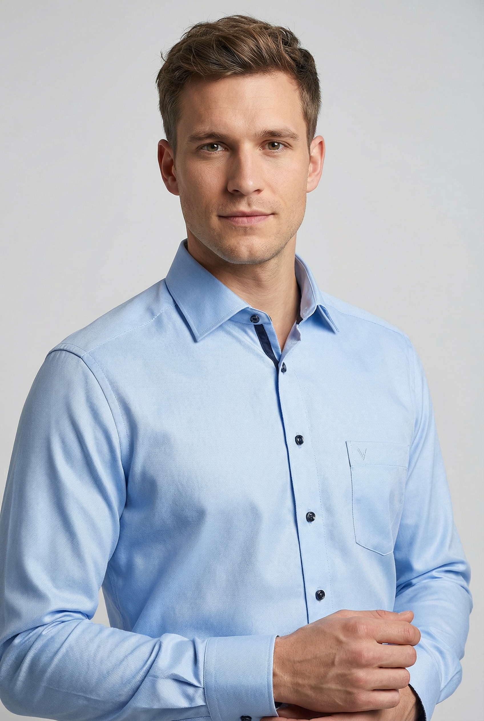 MARVELIS Langarmhemd Businesshemd, New-Kentkragen, modern fit günstig online kaufen