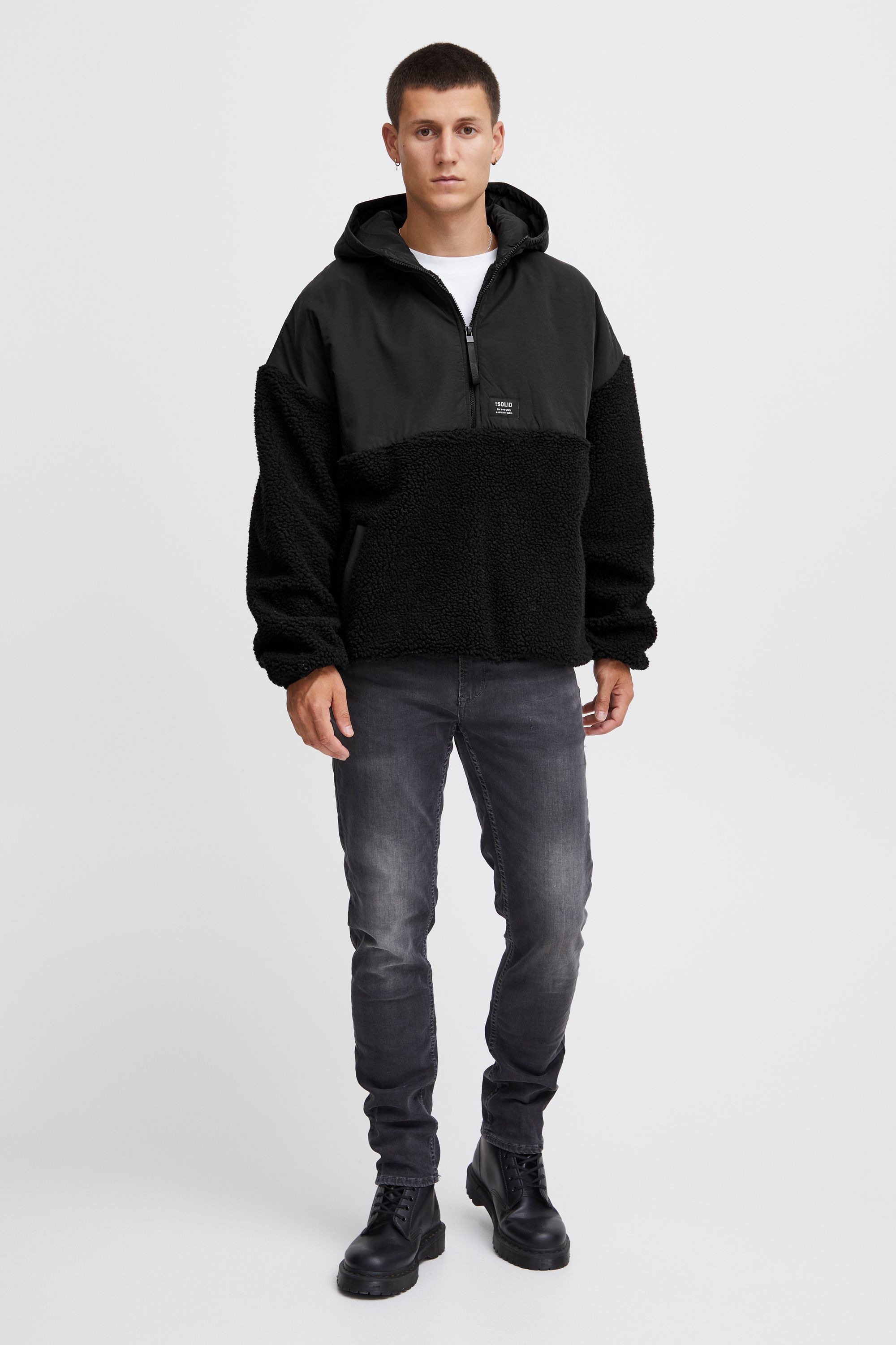 !Solid Fellimitatjacke »Fellimitatjacke SDMarco«, mit Kapuze