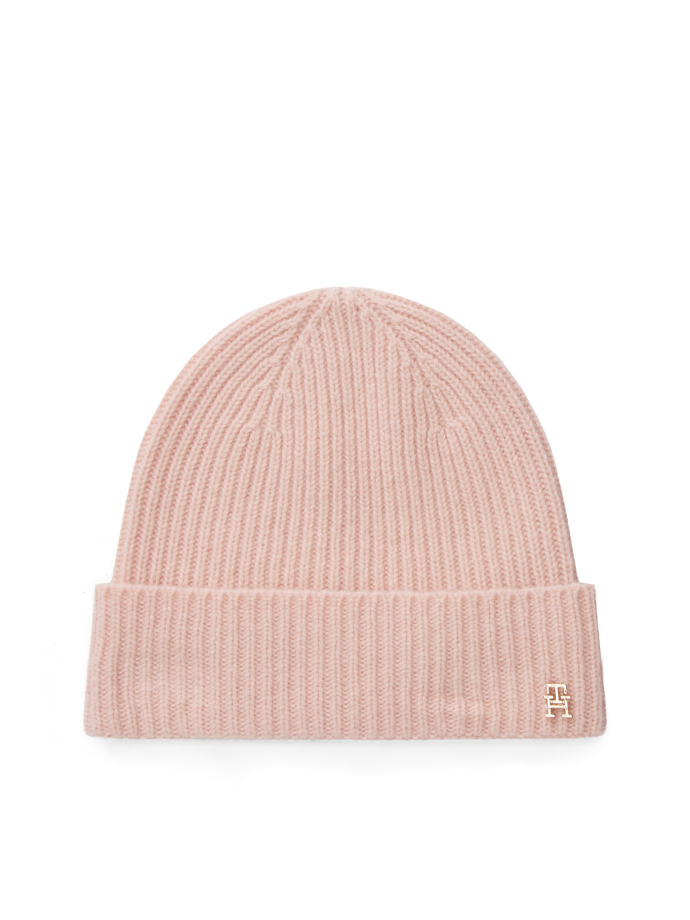 Tommy Hilfiger Beanie "TH CASHMERE", aus Rippstrick, Umschlag günstig online kaufen