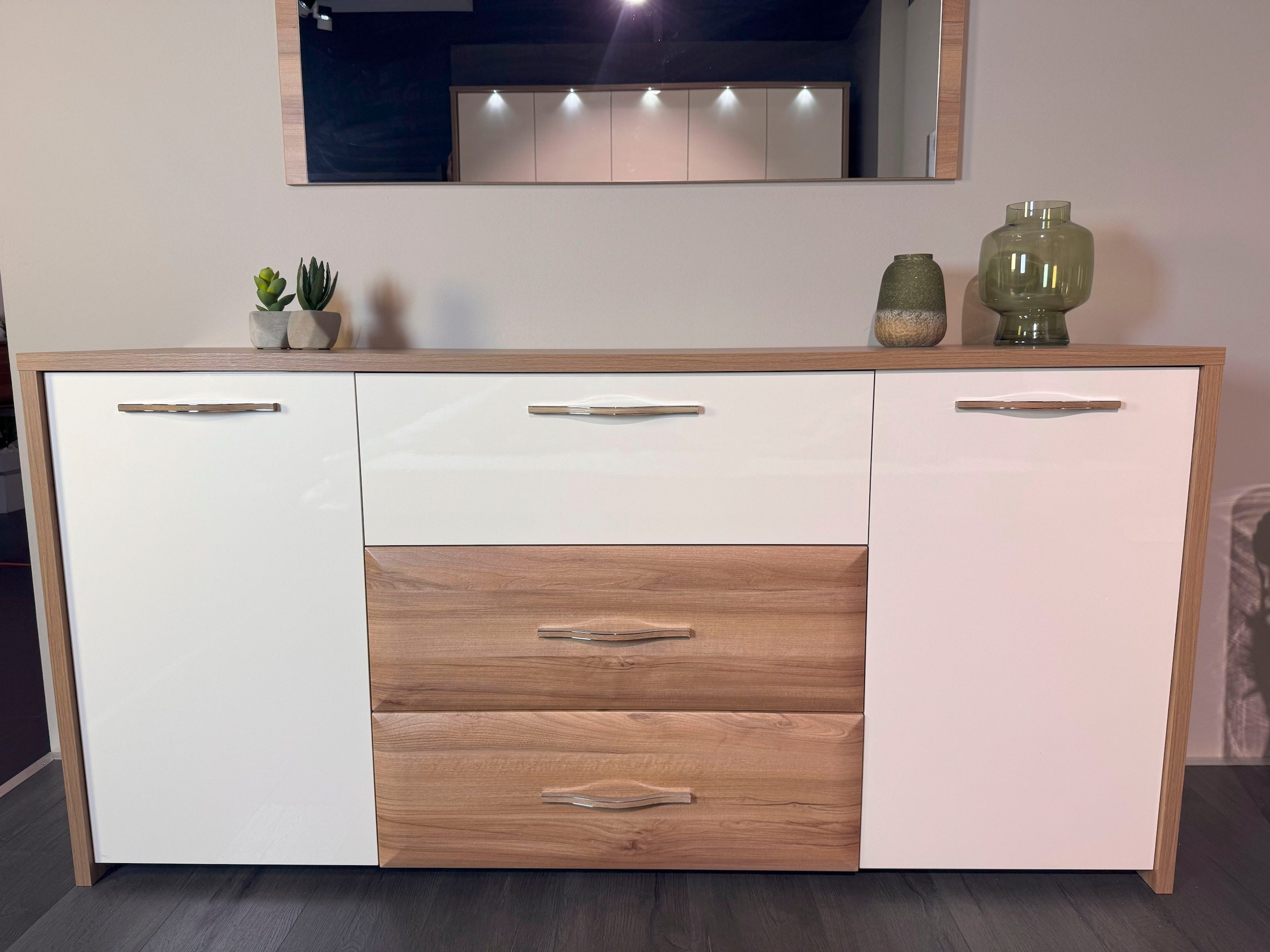 Home affaire Kommode "Gala, melaminbeschichtet und beige hochglänzend UV la günstig online kaufen