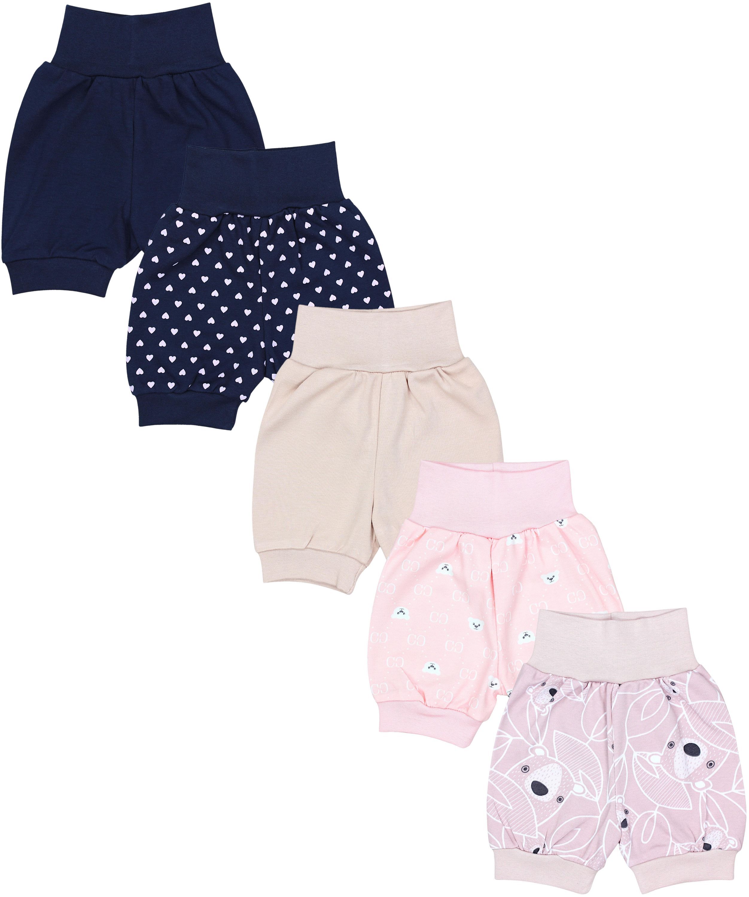 TupTam Pumphose "Pumphose Baby Mädchen Sommershorts 5er Set"