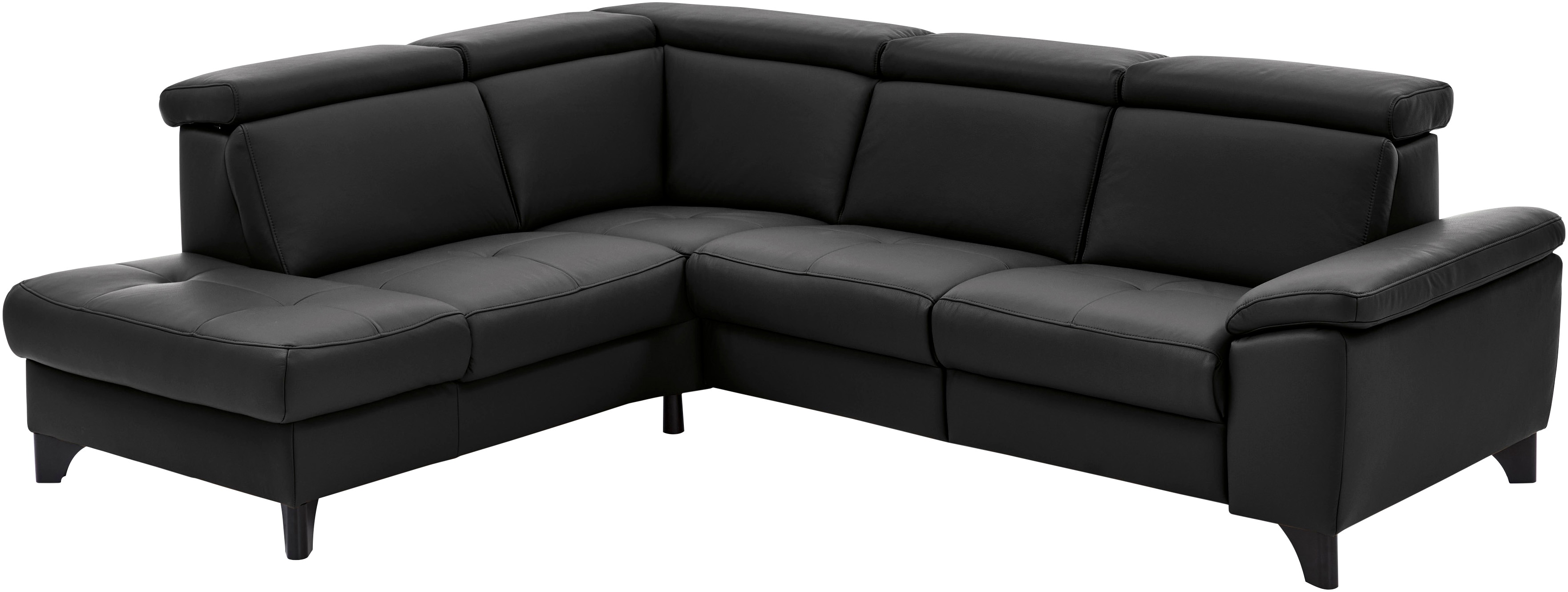 Die PlanBar Ecksofa "PN-EM23166 L-Form" optional mit Kopfteilverstellung und Stauraum