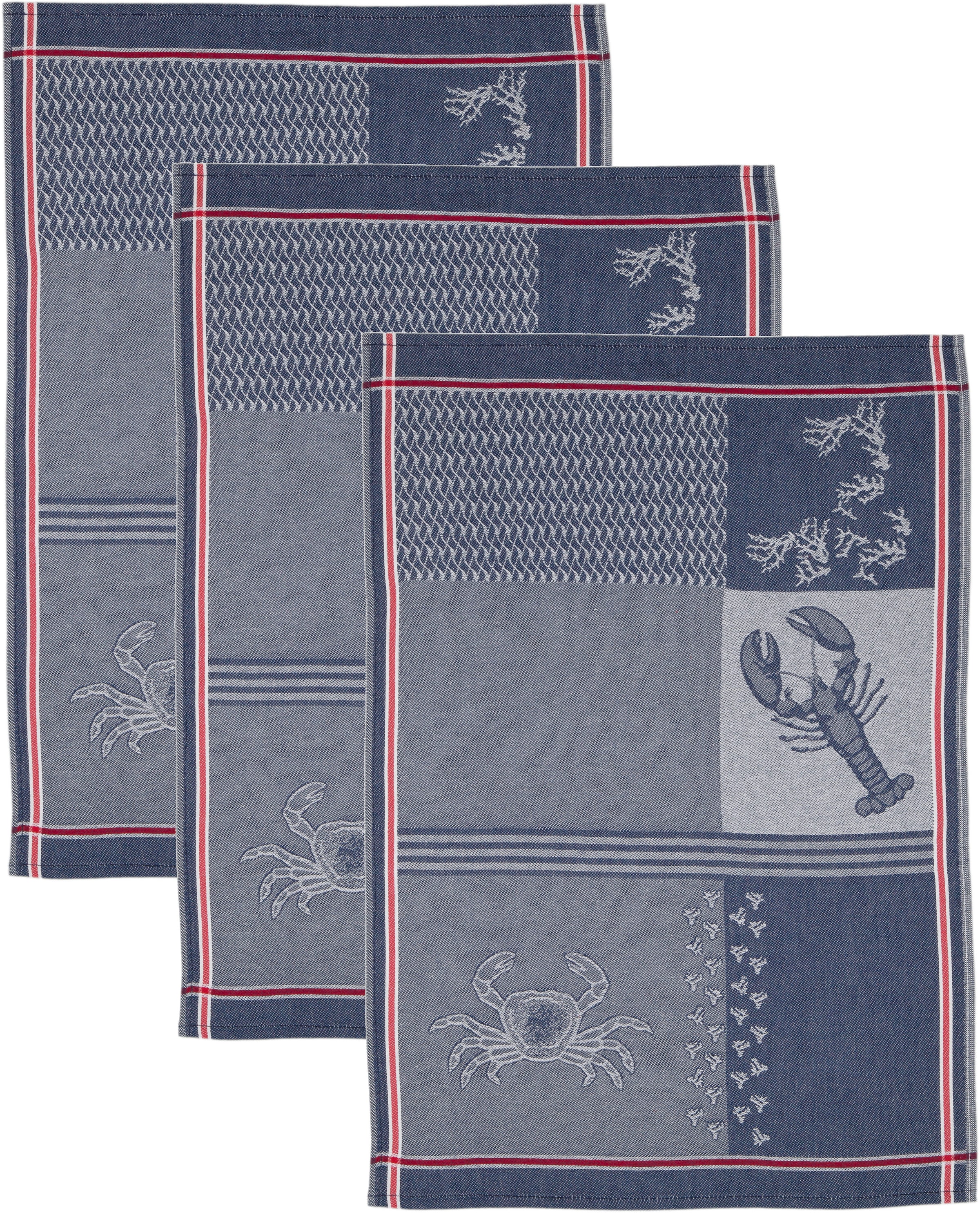 ROSS Geschirrtuch "Maritim - Krabben & Co" Motivtuch, aus 100% Baumwolle günstig online kaufen