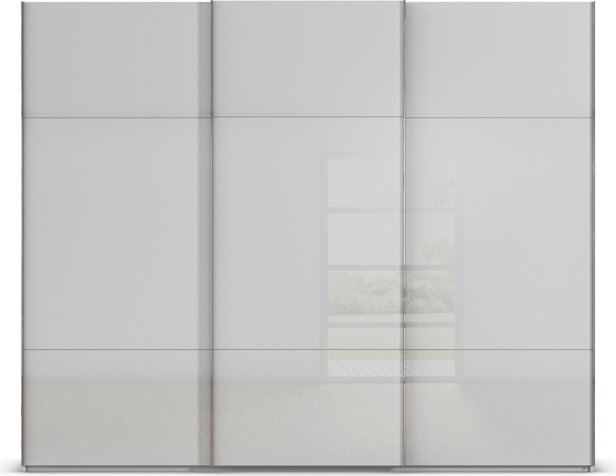 rauch Schwebetürenschrank »Kleiderschrank Schrank Garderobe Schlafzimmerschrank CONTIDO«, (in 3 verschiedenen Ausstattungen BASIC/CLASSIC/PREMIUM), aus hochwertigem Material in 6 Breiten 2 Griff-Farben MADE IN GERMANY