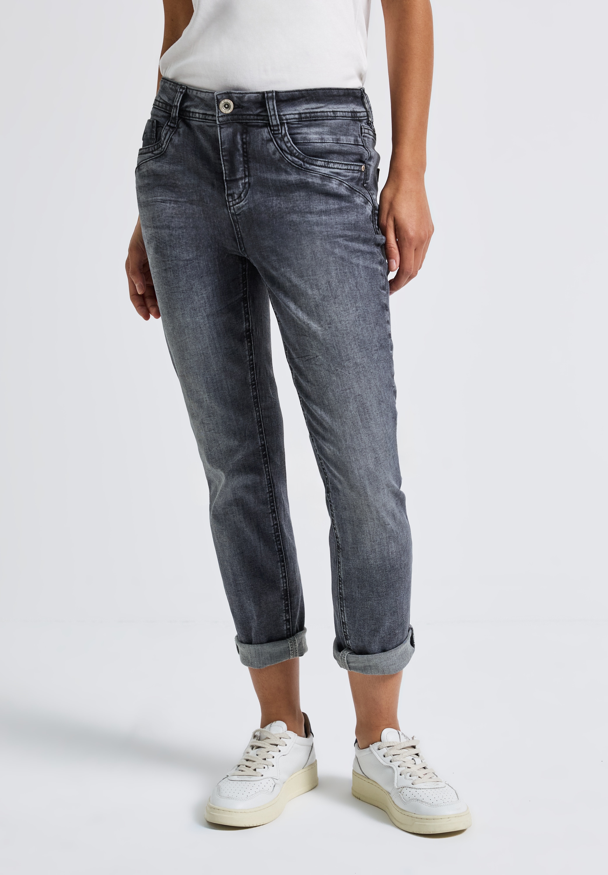 STREET ONE Loose-fit-Jeans, Middle Waist