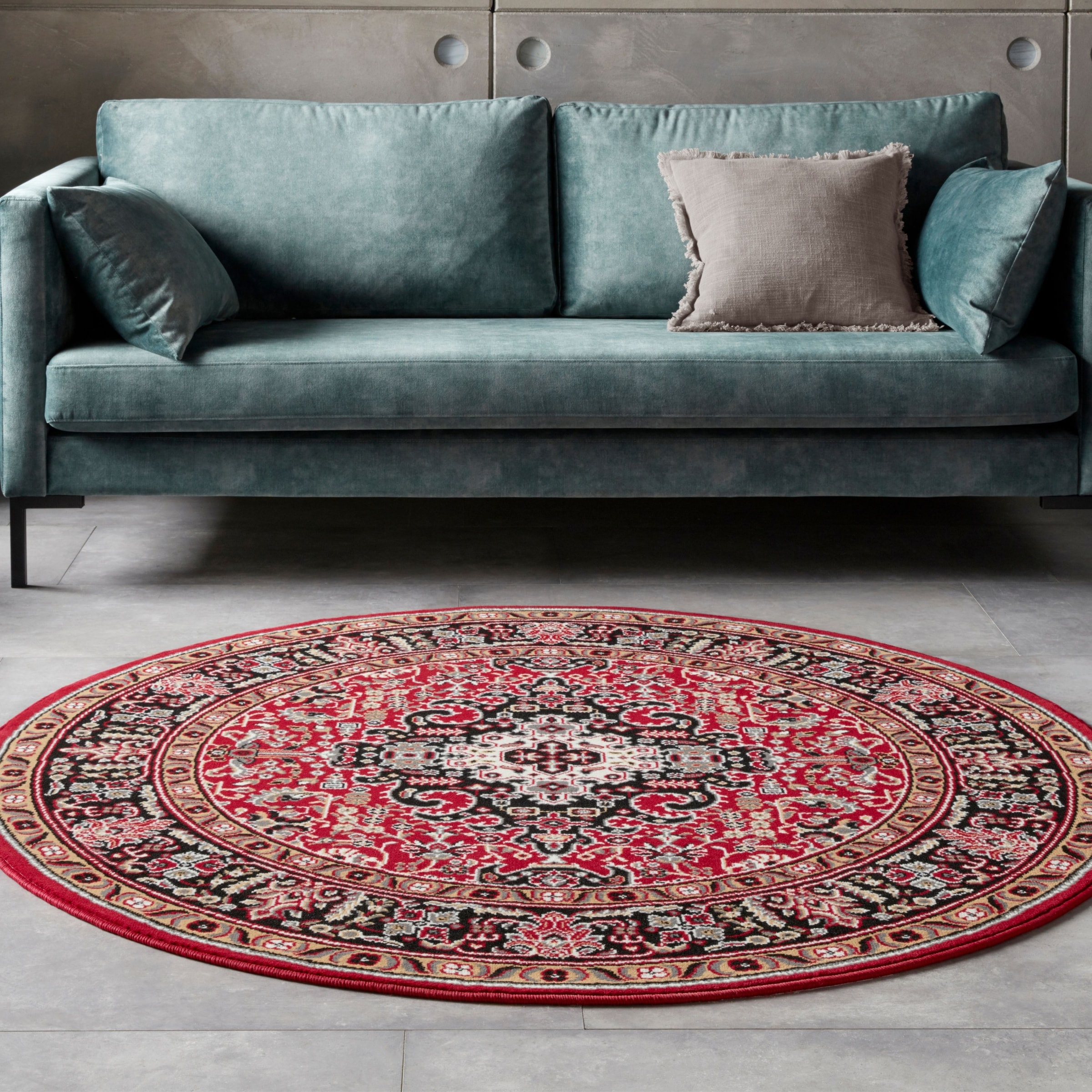 HANSE Home Teppich "Skazar Isfahan" rund 9 mm Höhe Kurzflor, Orient, Teppic günstig online kaufen