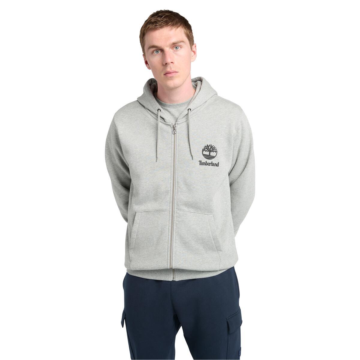 Timberland Kapuzensweatjacke mit durchgehendem Reißverschluss, aus Baumwollmischung