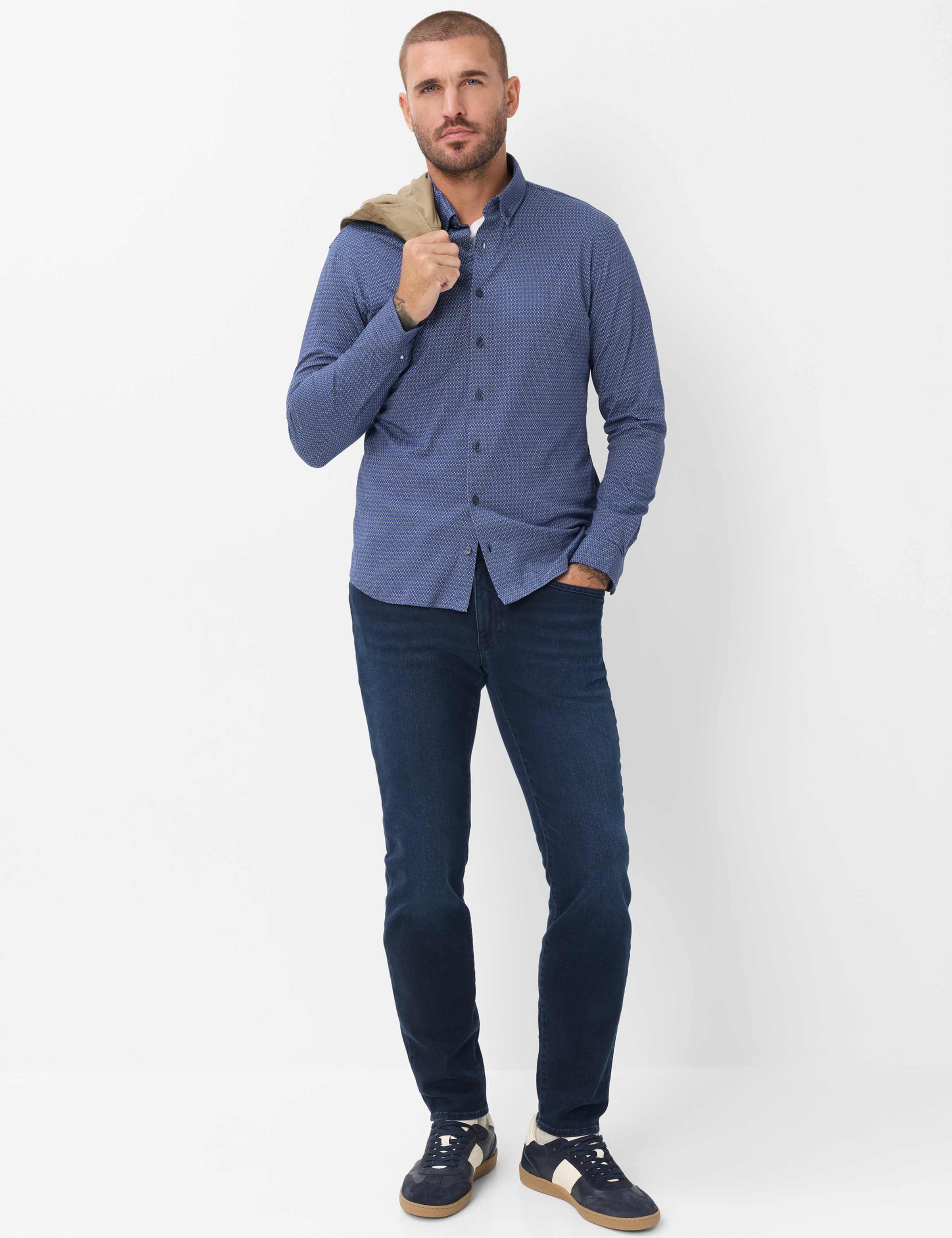Brax Businesshemd »Style DANIEL« Jersey: Langarmhemd aus reiner Baumwolle