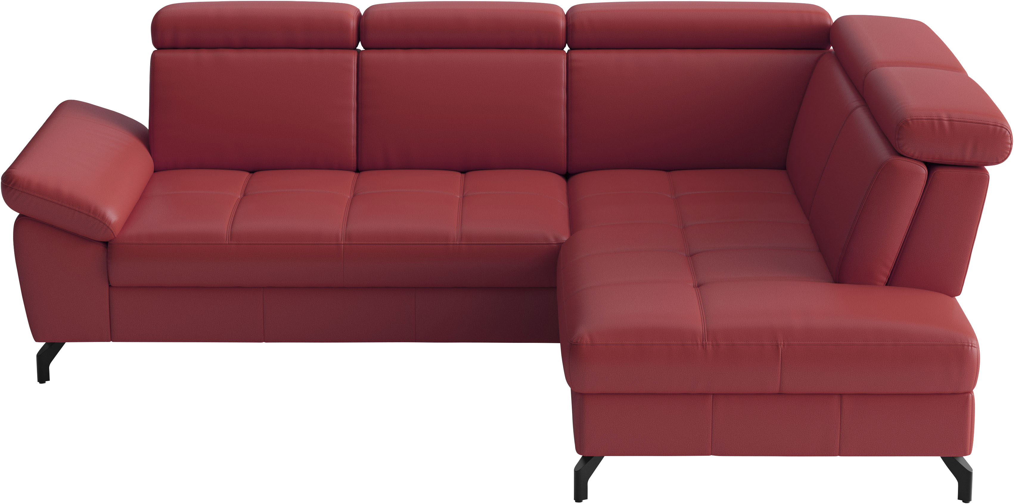 sit&more Ecksofa "Vanity L-Form, B: 254 cm, Leder" Inkl.Sitz-,Kopf-und Armteilverstellung